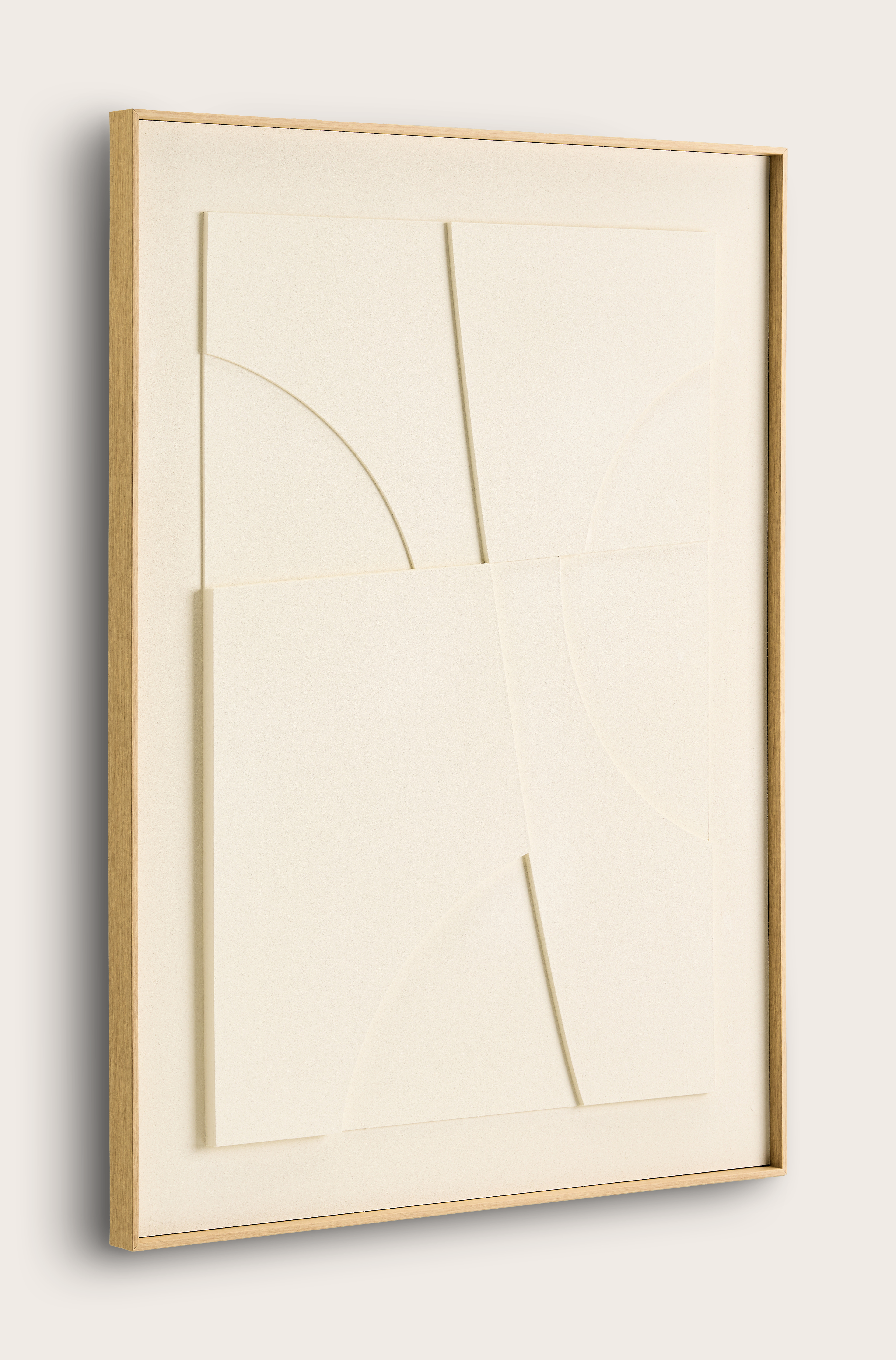 Relief II 3D wanddecoratie wit 75x100cm