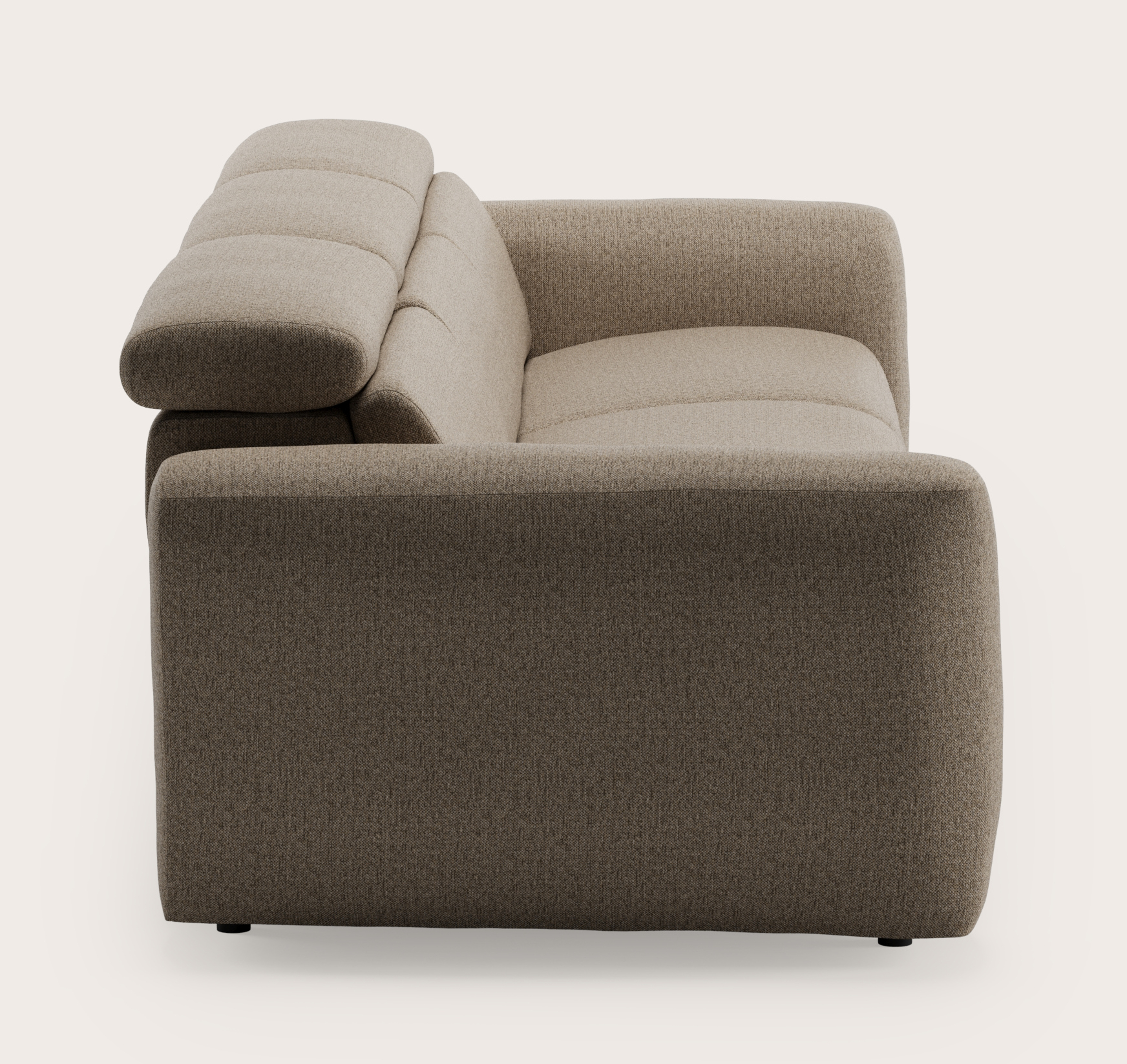 Lassa elektrische zetel 3 places en Brio tissu Sesame