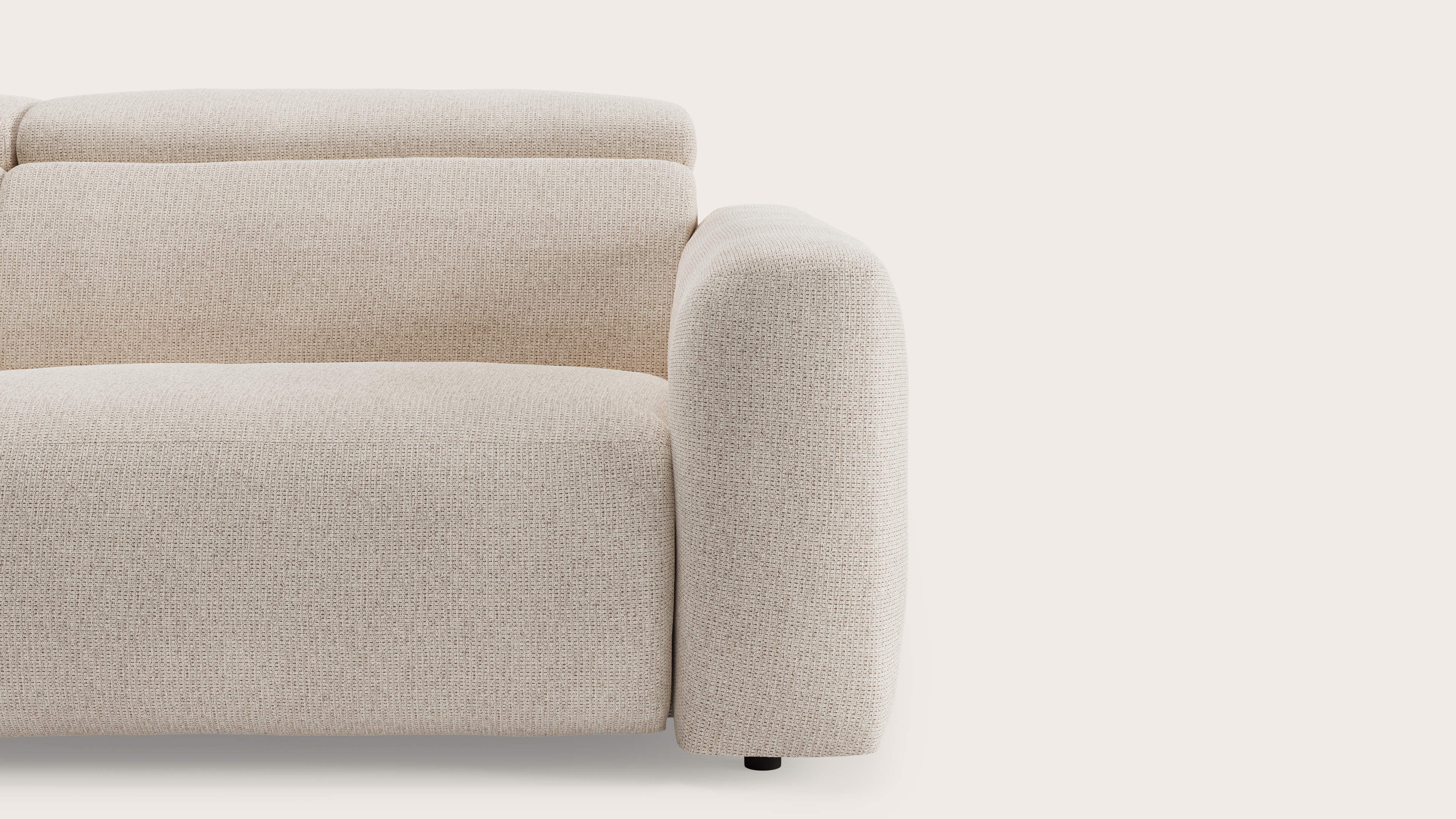 Lassa elektrische zetel 3 places en Fuga tissu Natural
