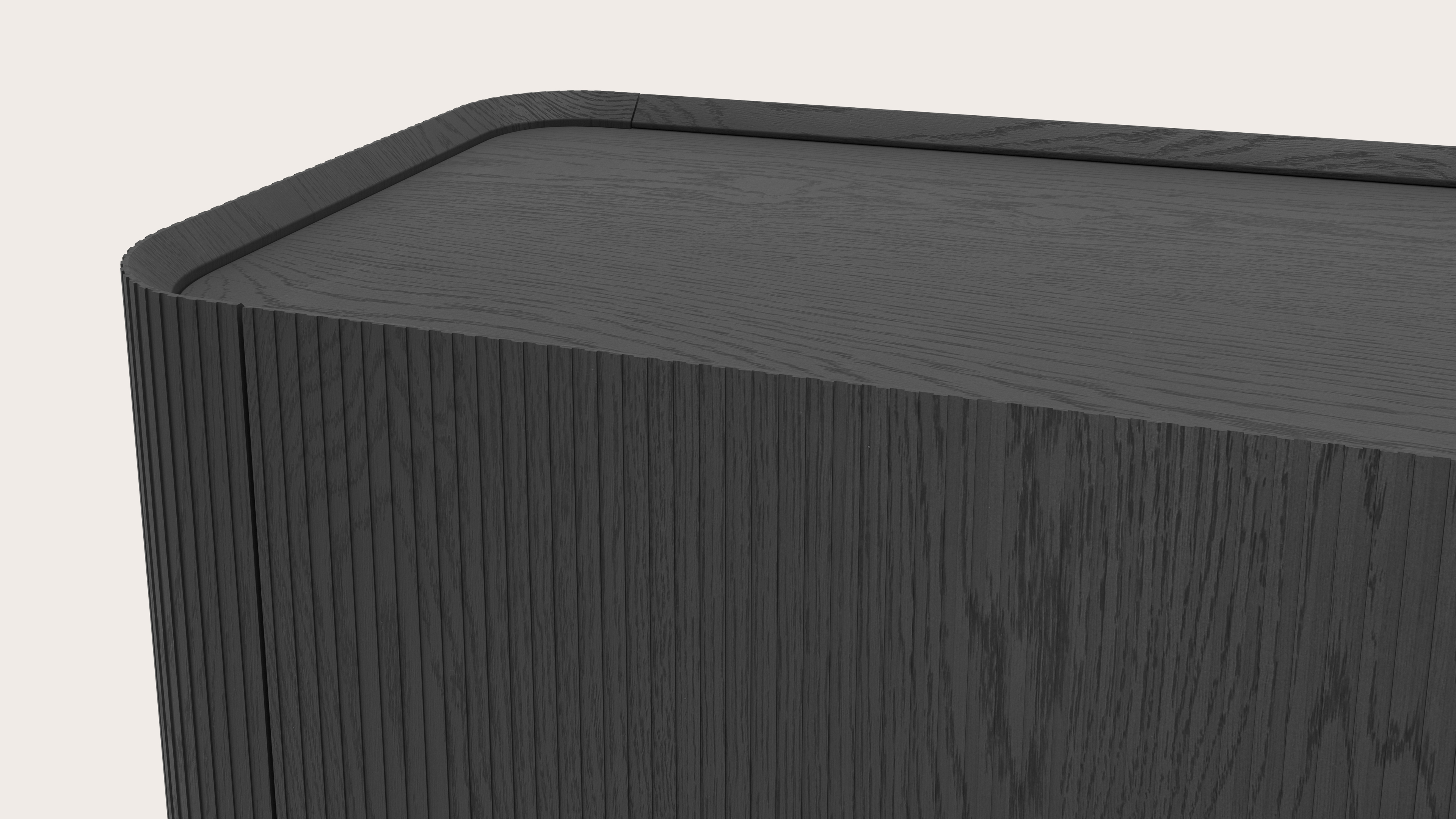 Grivato dressoir in zwarte eik 249 x 45 cm