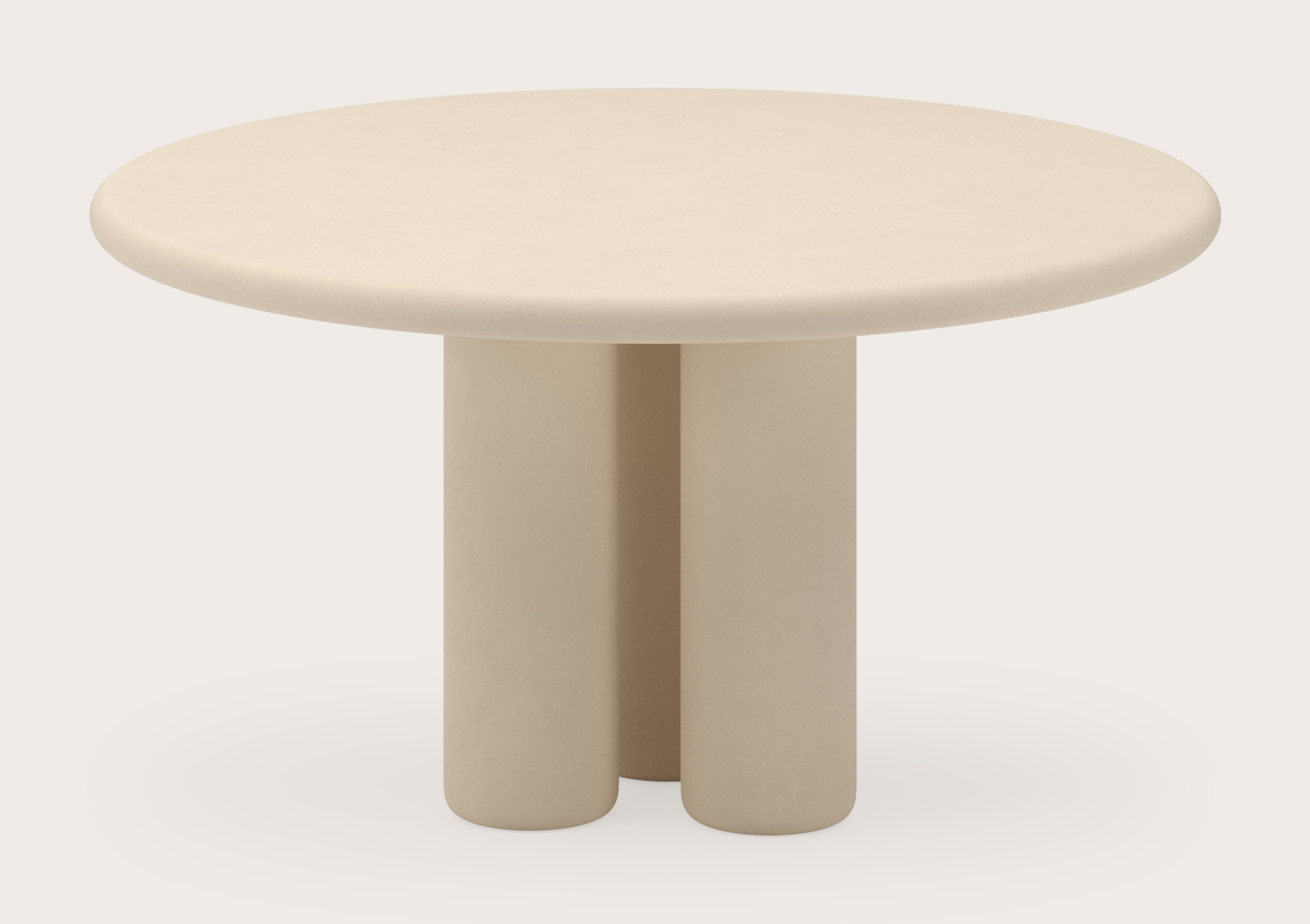 Table de salle à manger Artisano avec plateau Artisano rond en Claylime couleur Moonglade
