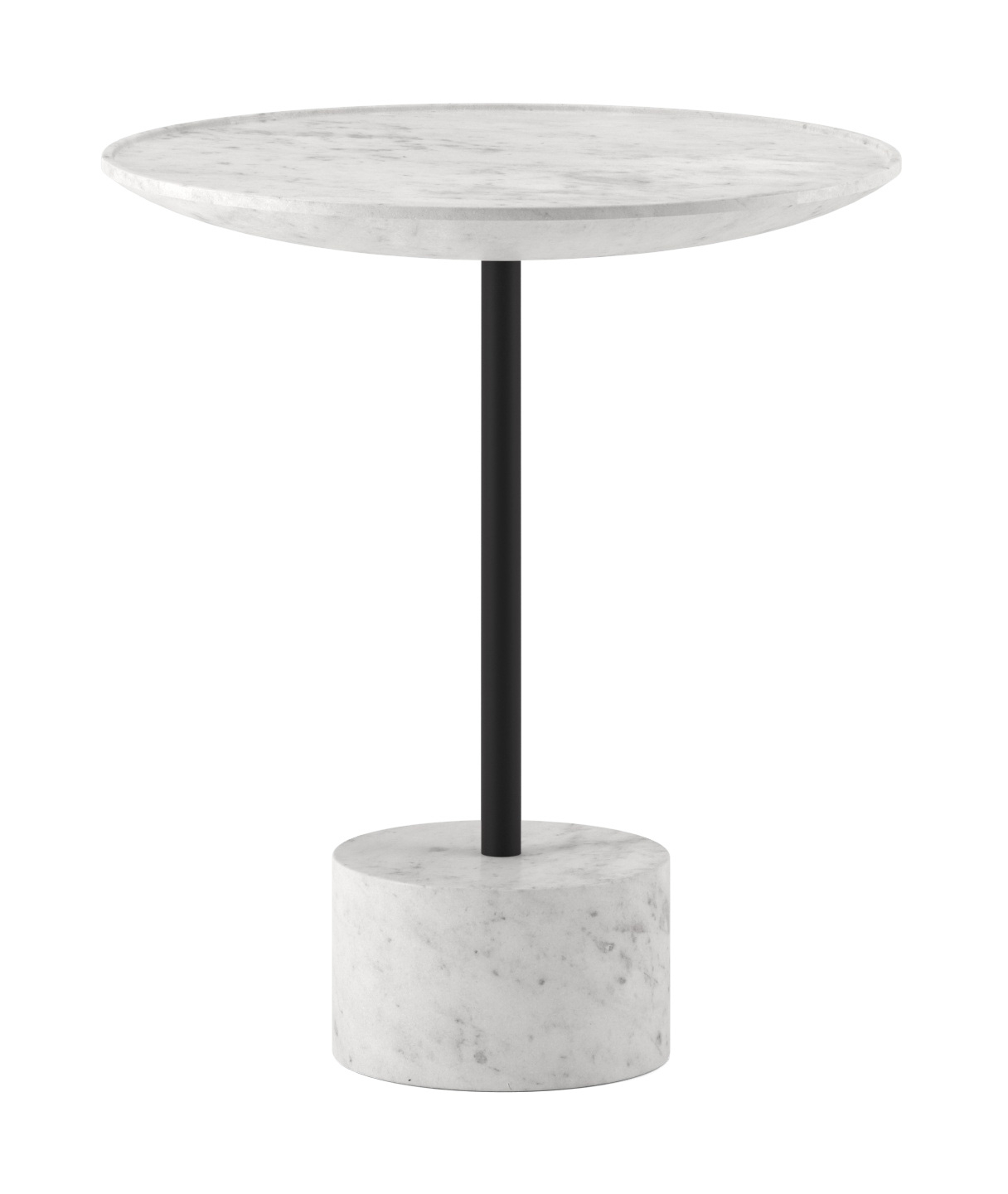 Bijzettafel Coupolo met rond blad in marmer kleur Bianco Carrara Ø40 x 45 cm