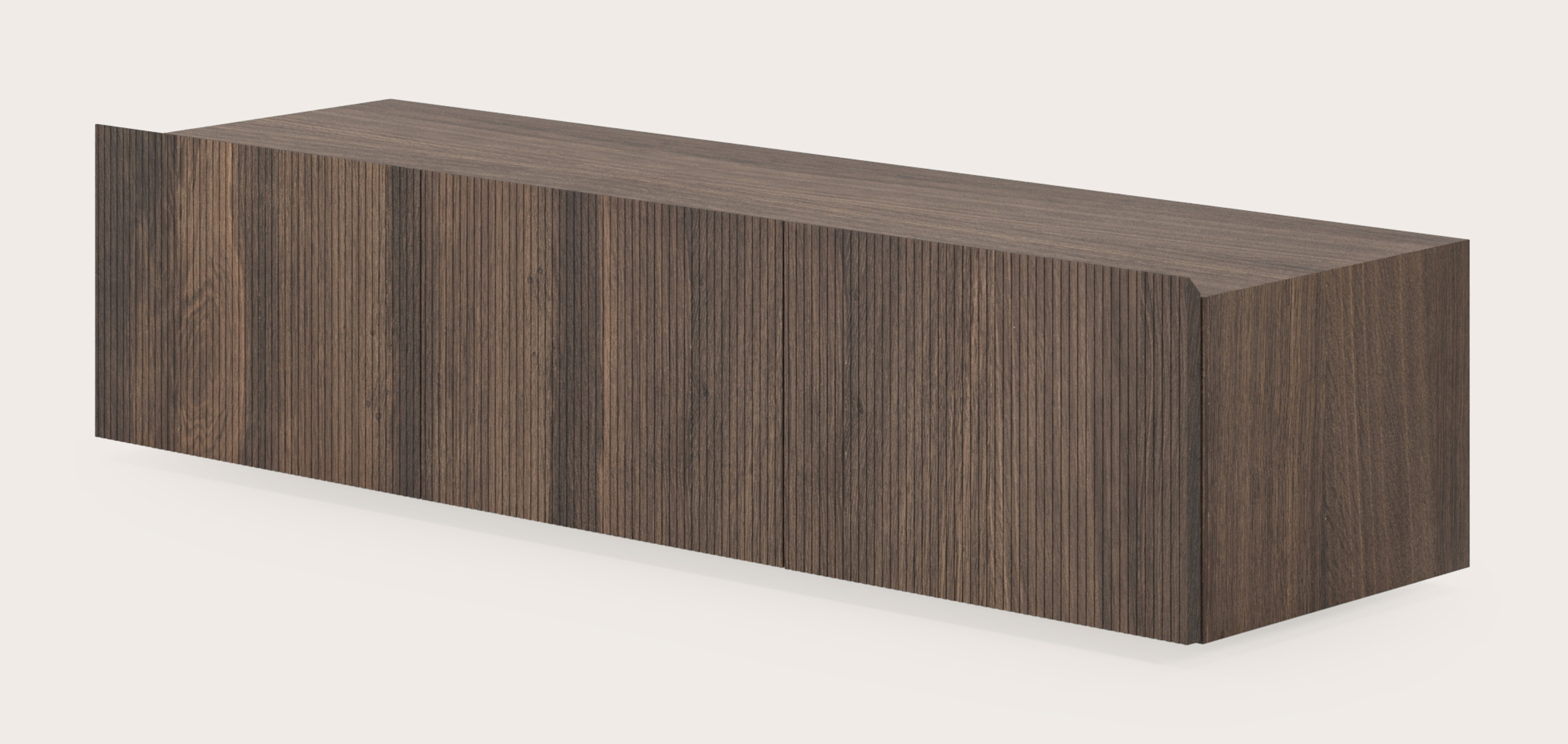 Meuble tv Grivolo en chêne fumé 149 x 45 cm