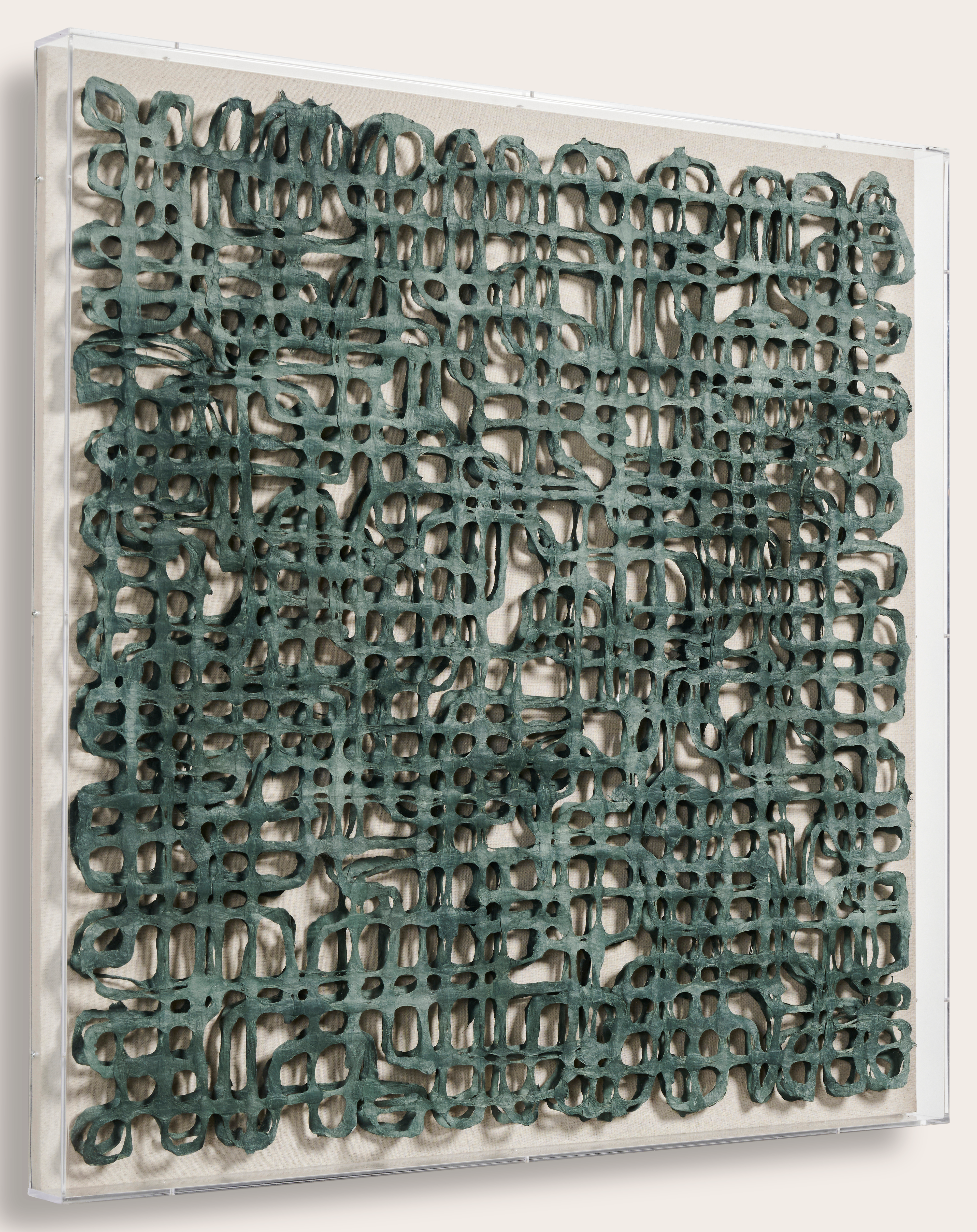 Laberinto wand decoratie Green plexi doos 90x90cm
