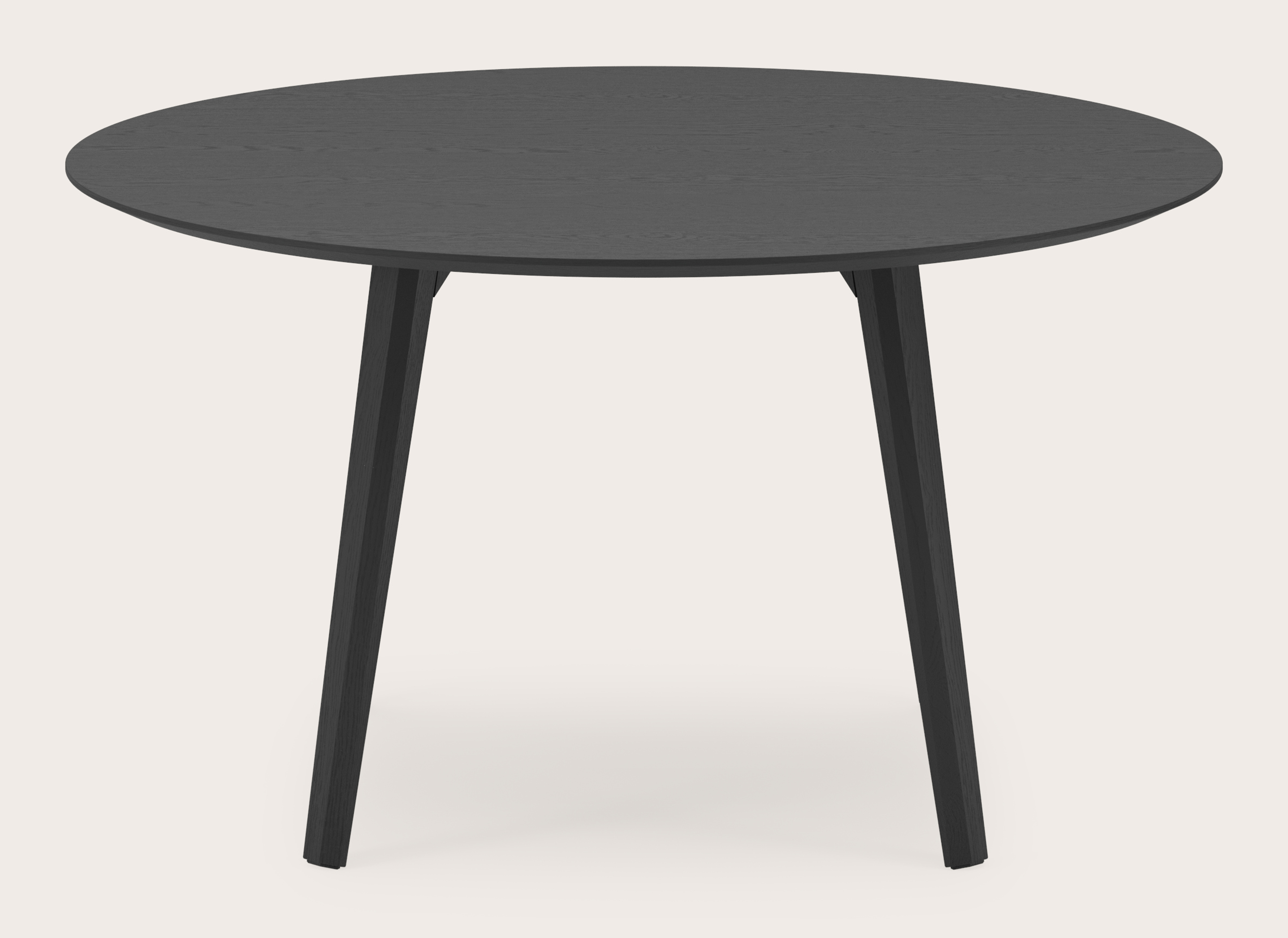 Table de salle à manger Clino armature en chêne noir avec plateau Finesso rond en chêne noir Ø140 x 76 cm