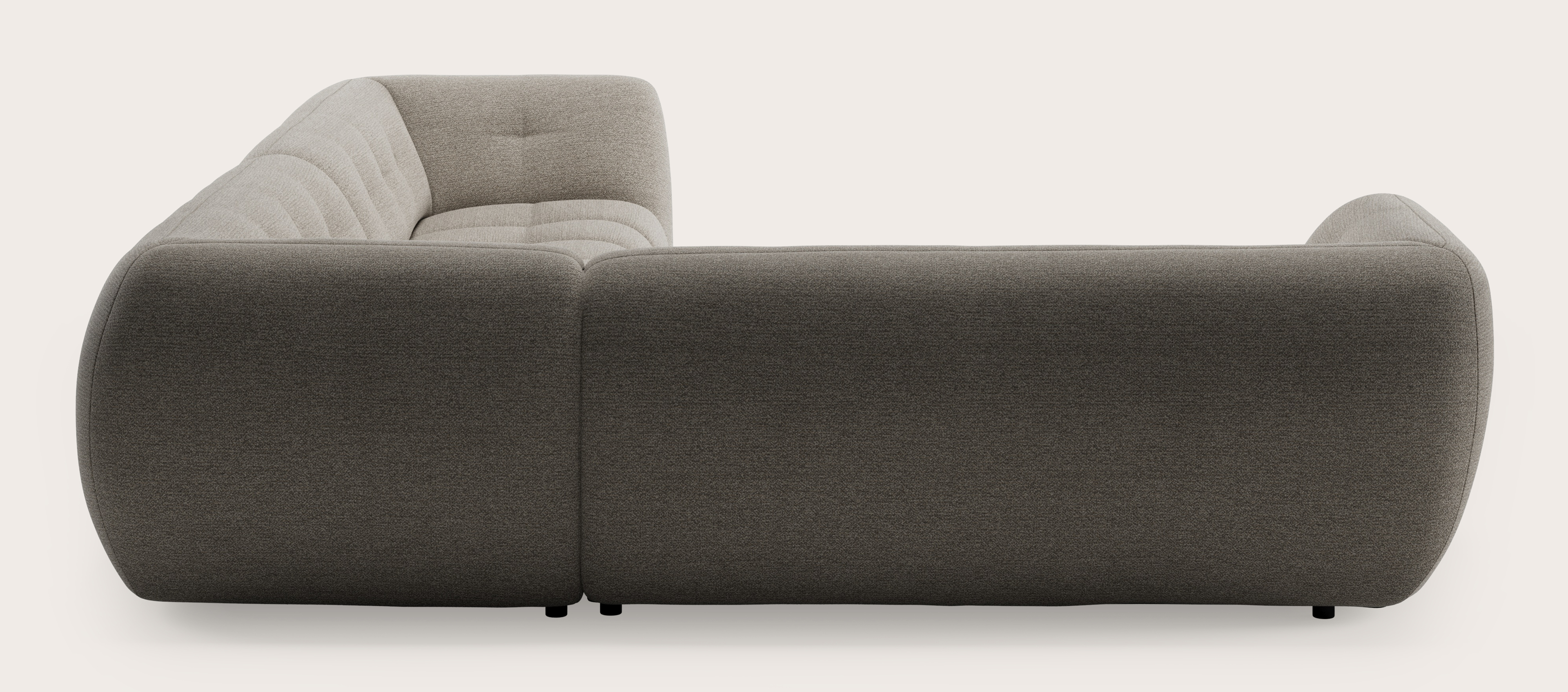 Chubbi hoekzetel 5-zit in Fresco stof Beige