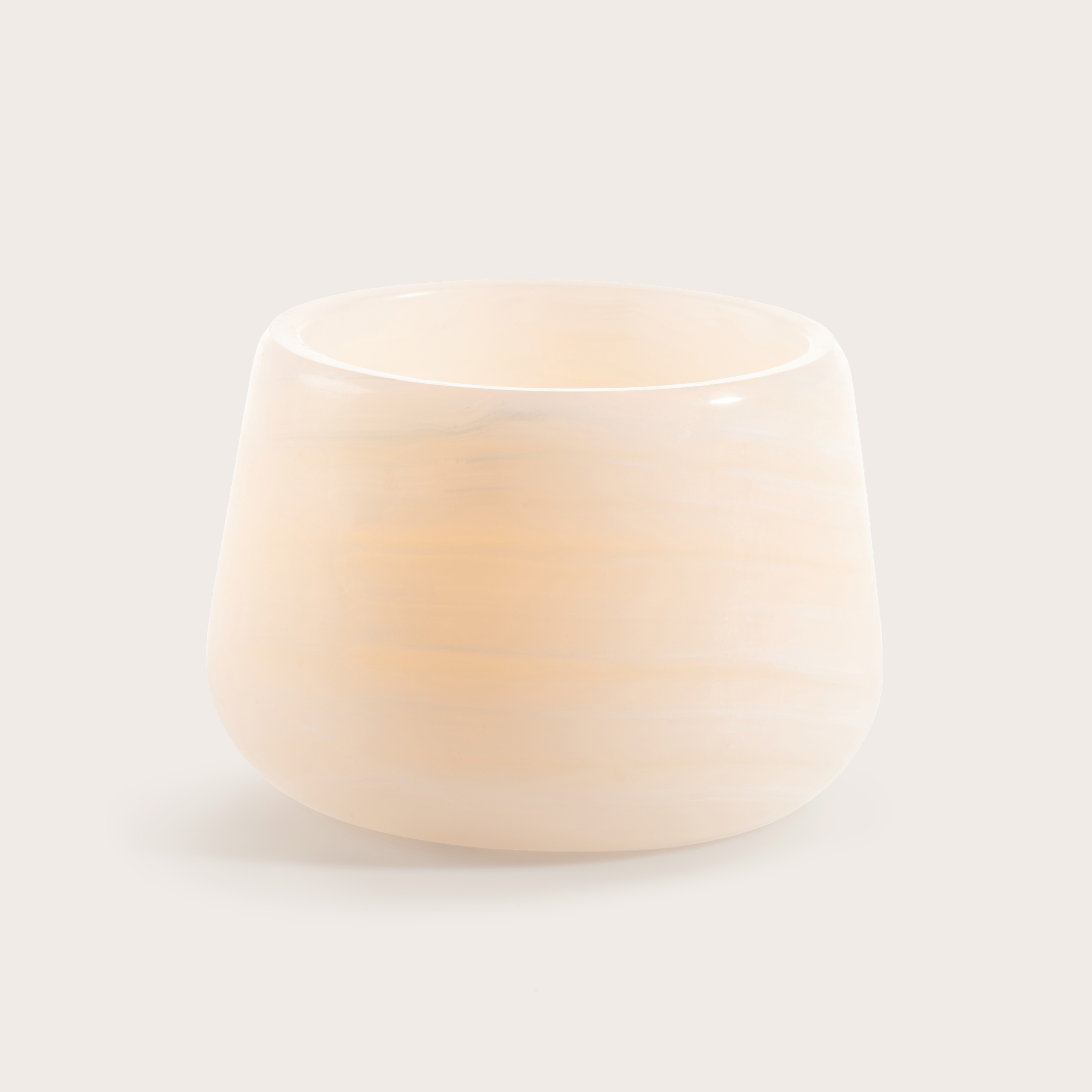 Bowery theelichthouder onyx White Ø14xH9,5cm