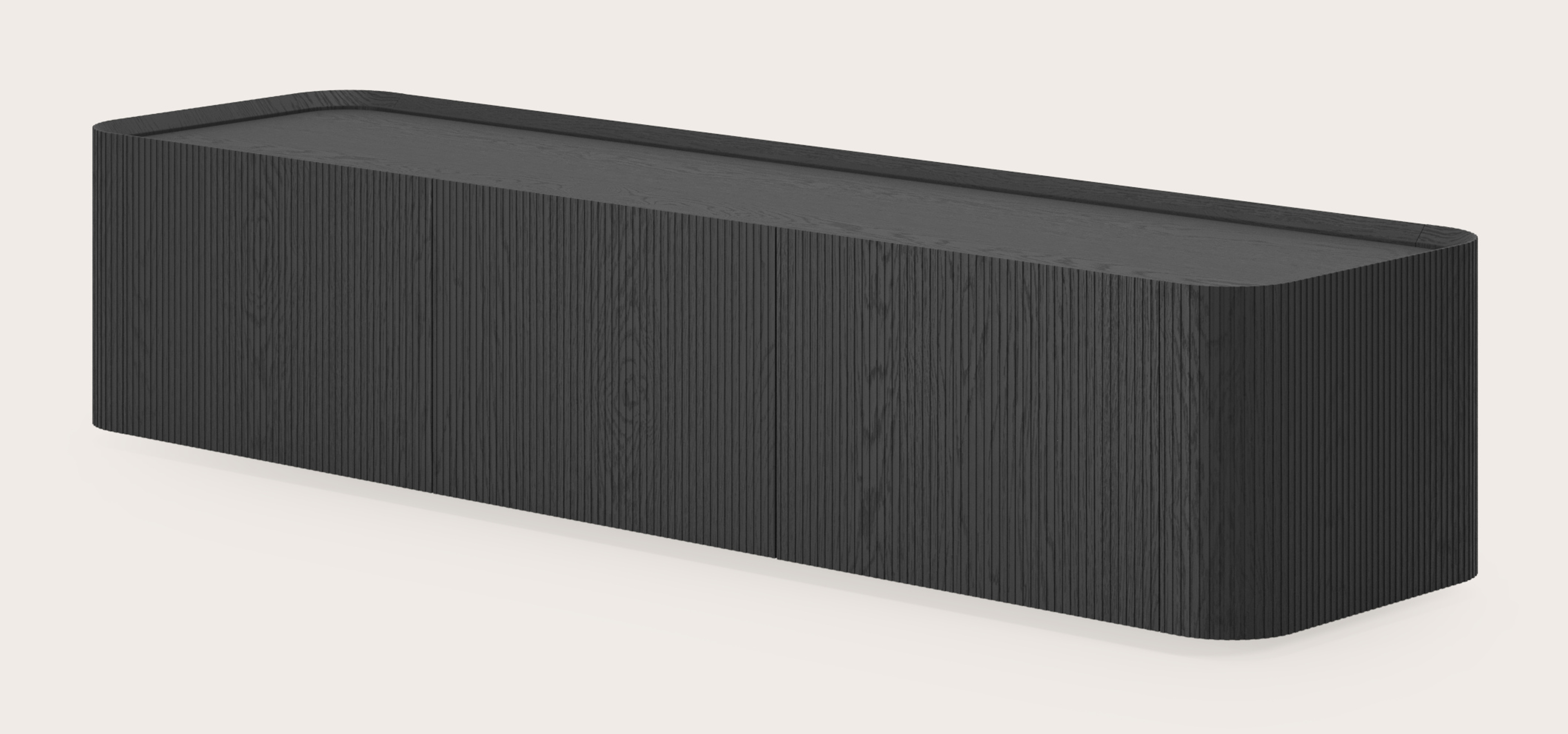 Grivato tv-meubel in zwarte eik 169 x 45 cm