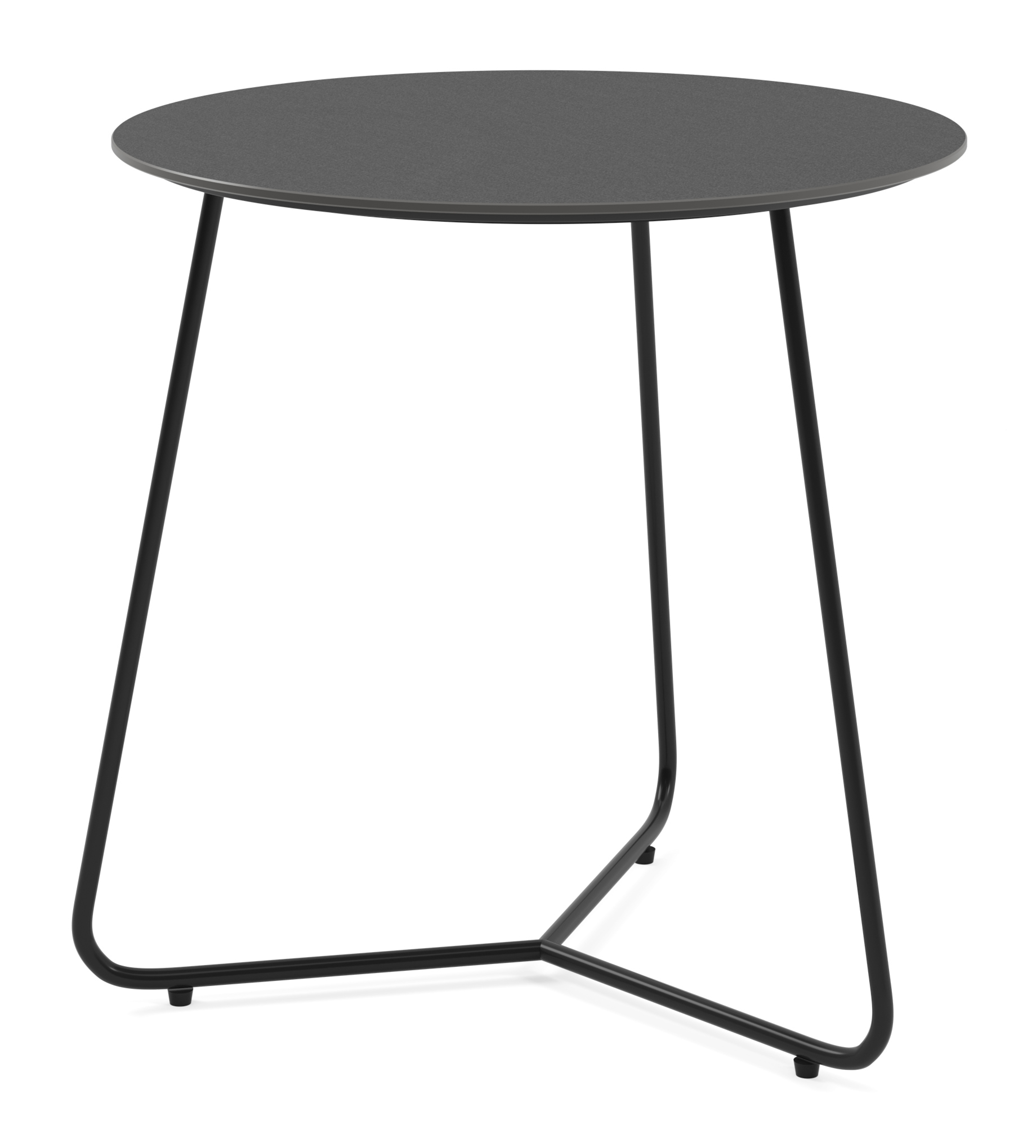 Table d'appoint Marzo armature métal noir avec plateau de table Ceramo en céramique couleur Nero