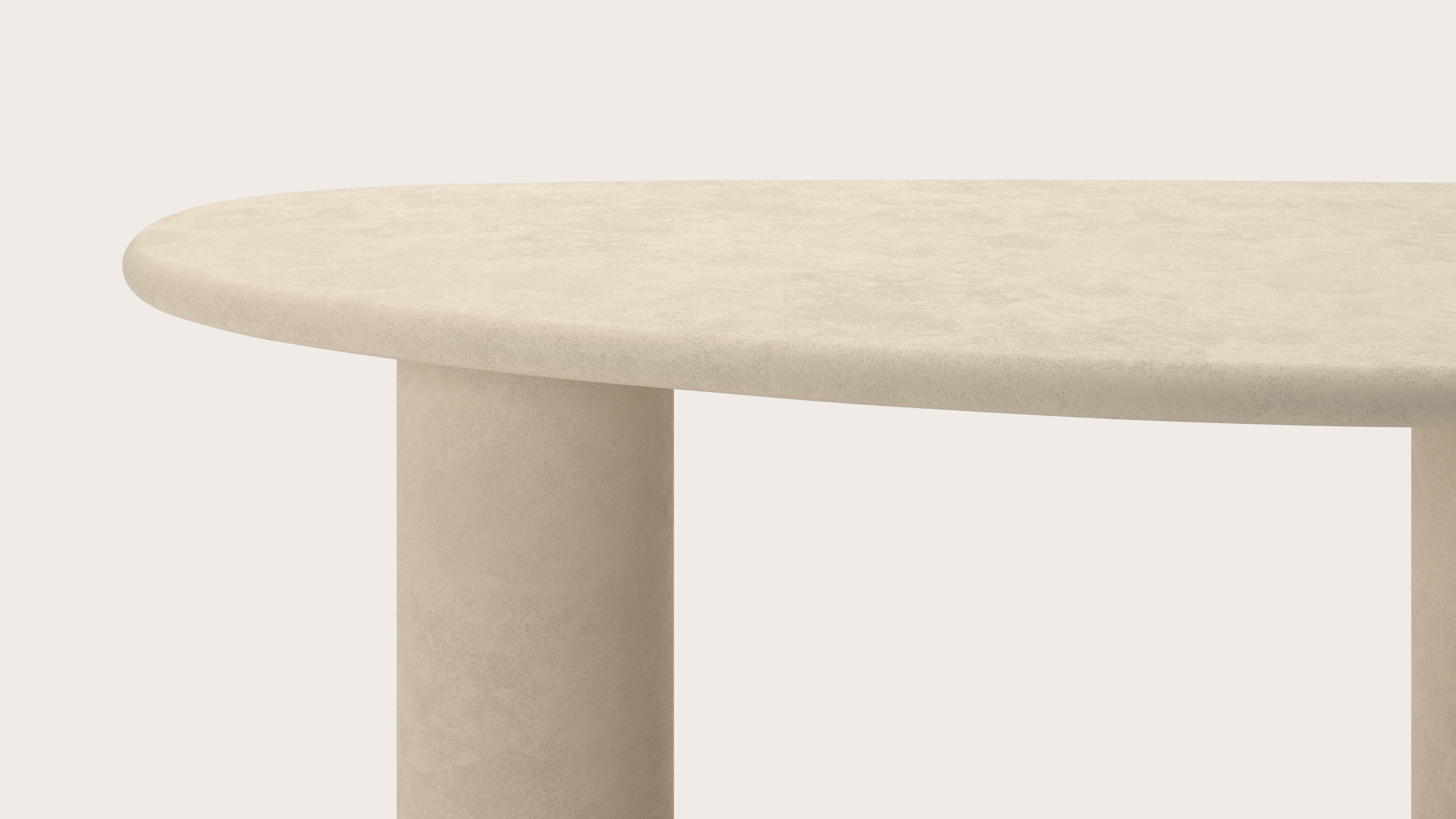 Table de salle à manger Artisano avec plateau Artisano forme rock en Claylime couleur Moonglade