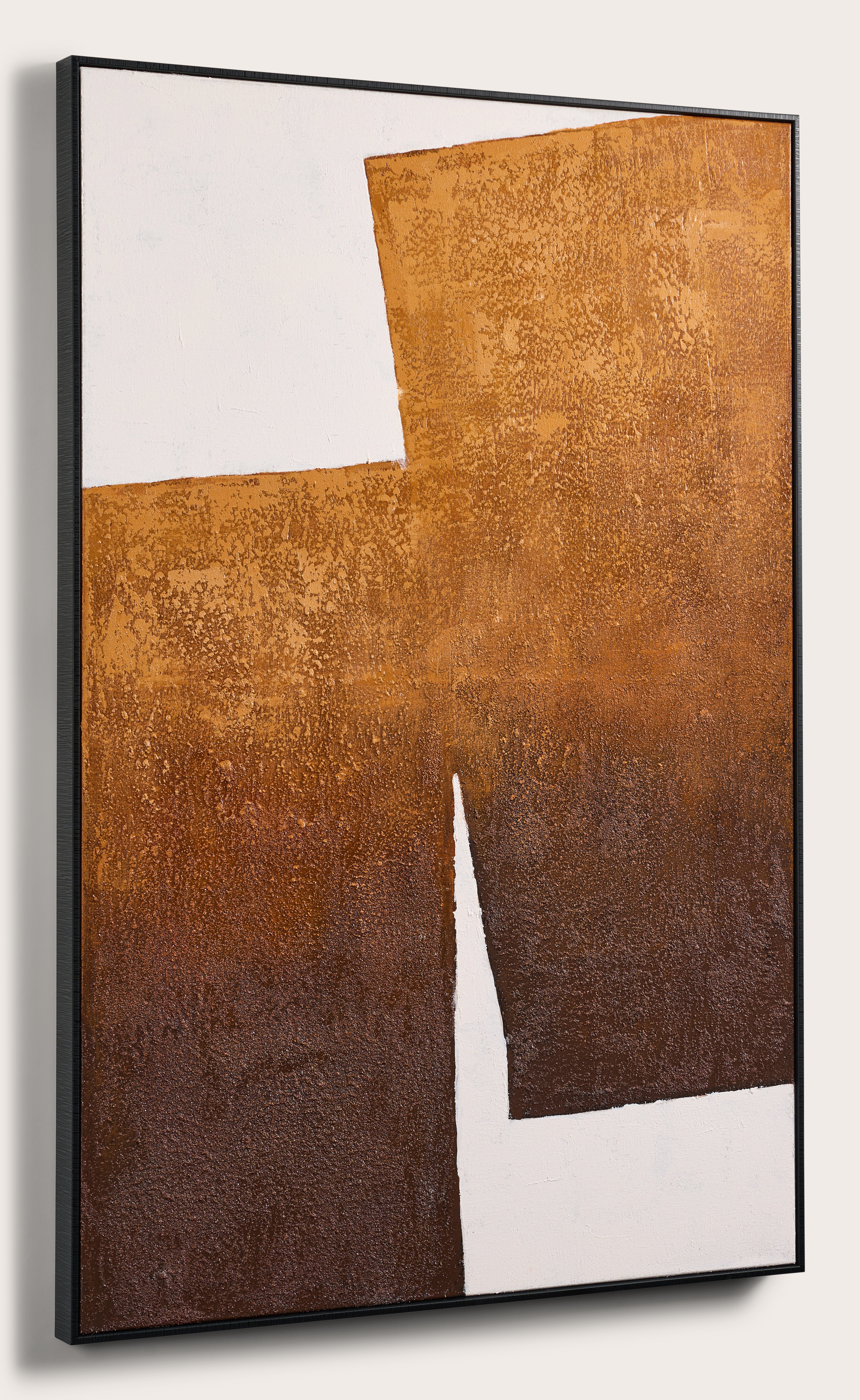Lion II schilderij canvas Mustard 80x120cm