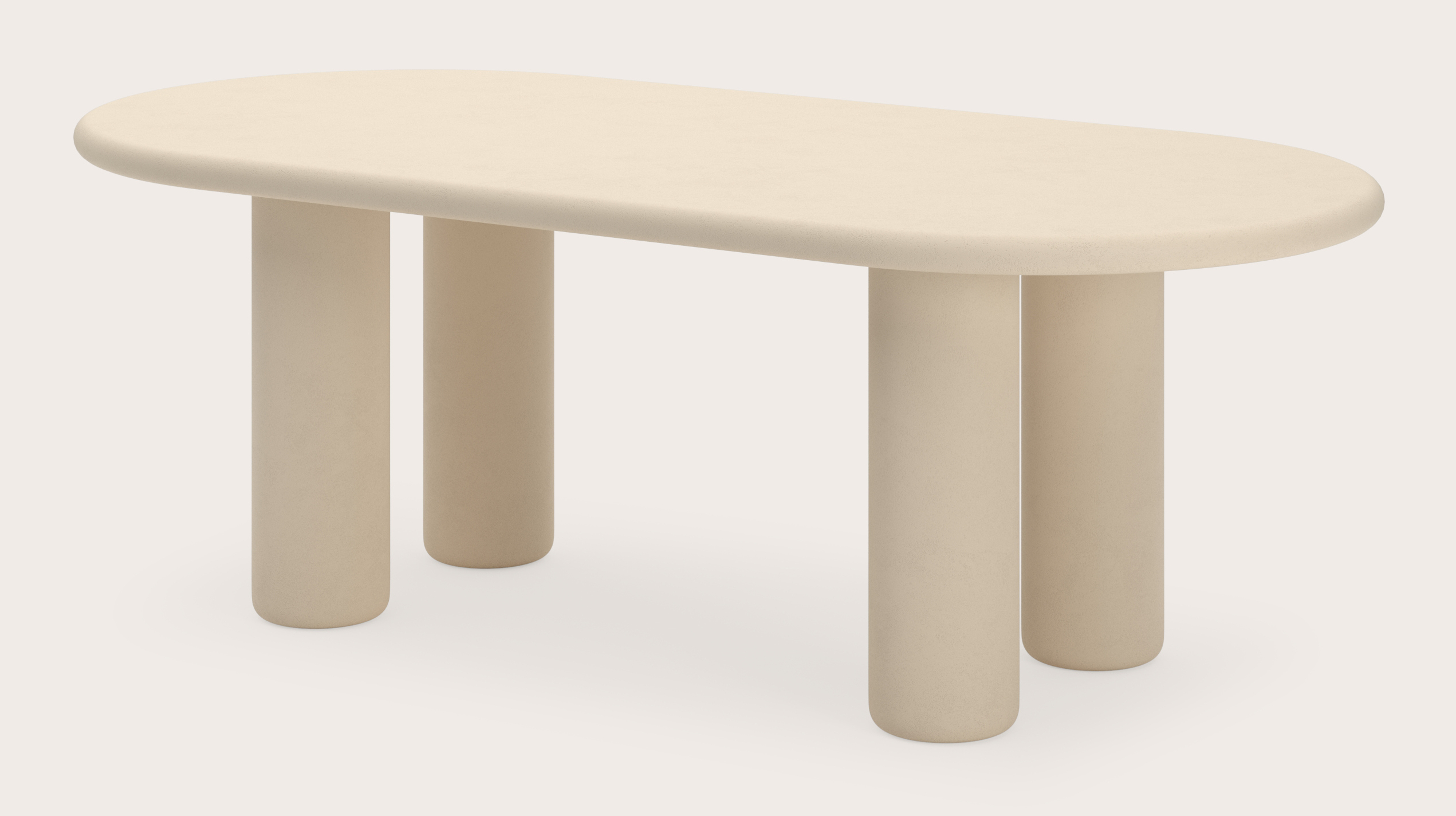 Eettafel Artisano met plat ovaal Artisano blad in Claylime kleur Moonglade
