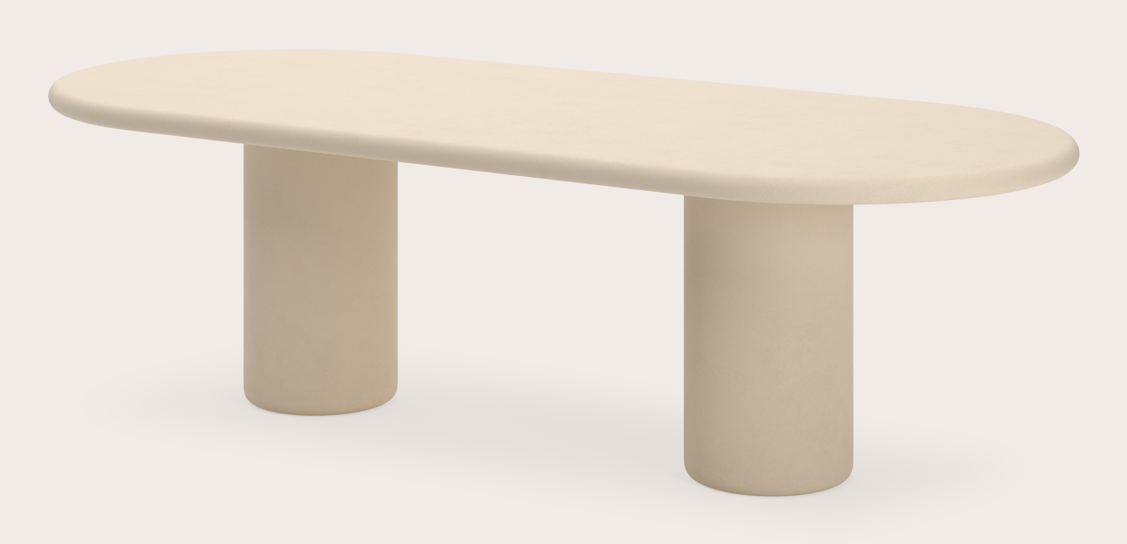 Table de salle à manger Artisano avec plateau Artisano ovale plat en Claylime couleur Moonglade