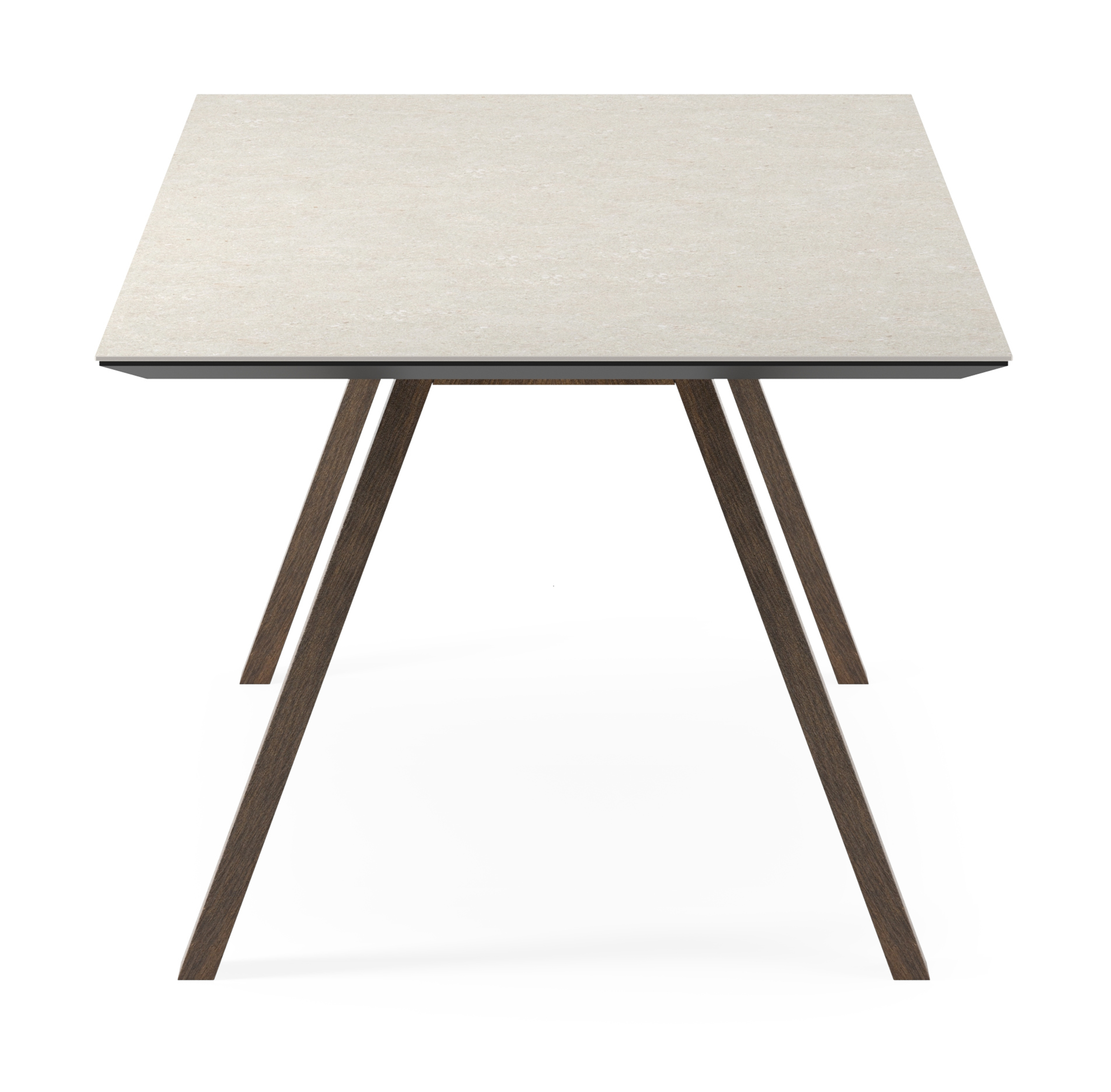 Table de salle à manger Tiendo armature en chêne fumé avec plateau Ceramo rectangulaire en céramique en couleur Shilin 220 x 100 x 77 cm