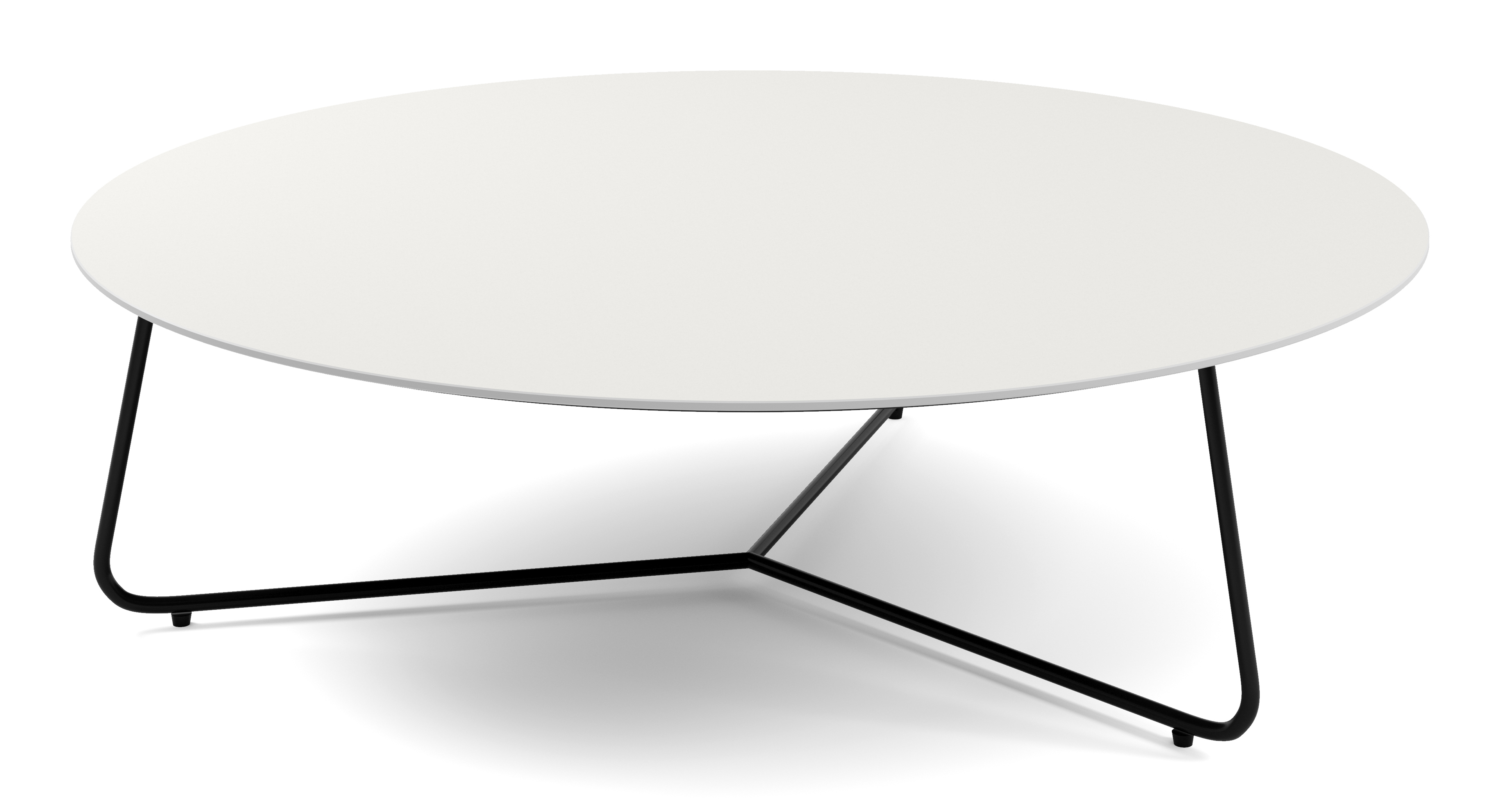 Salontafel Marzo onderstel zwart metaal met Ceramo blad keramiek in kleur Arctic White