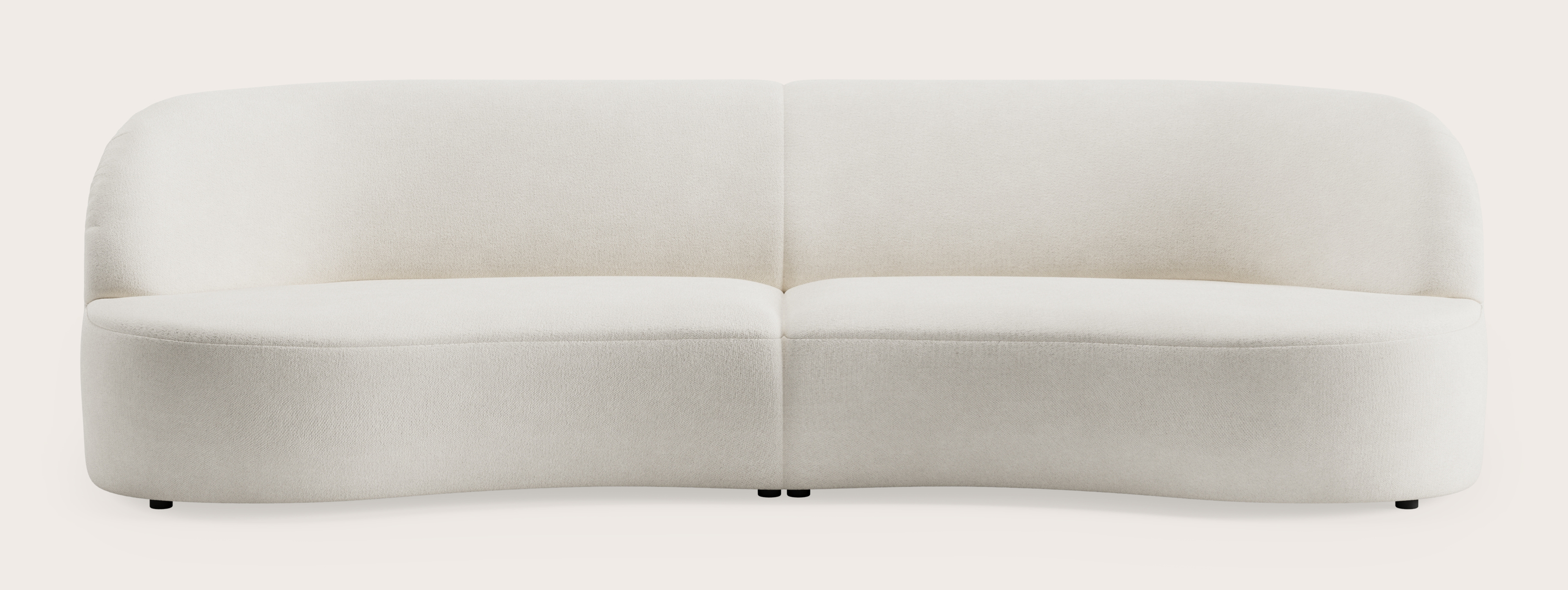 Tubo canapé 3 places en Volti tissu Pearl