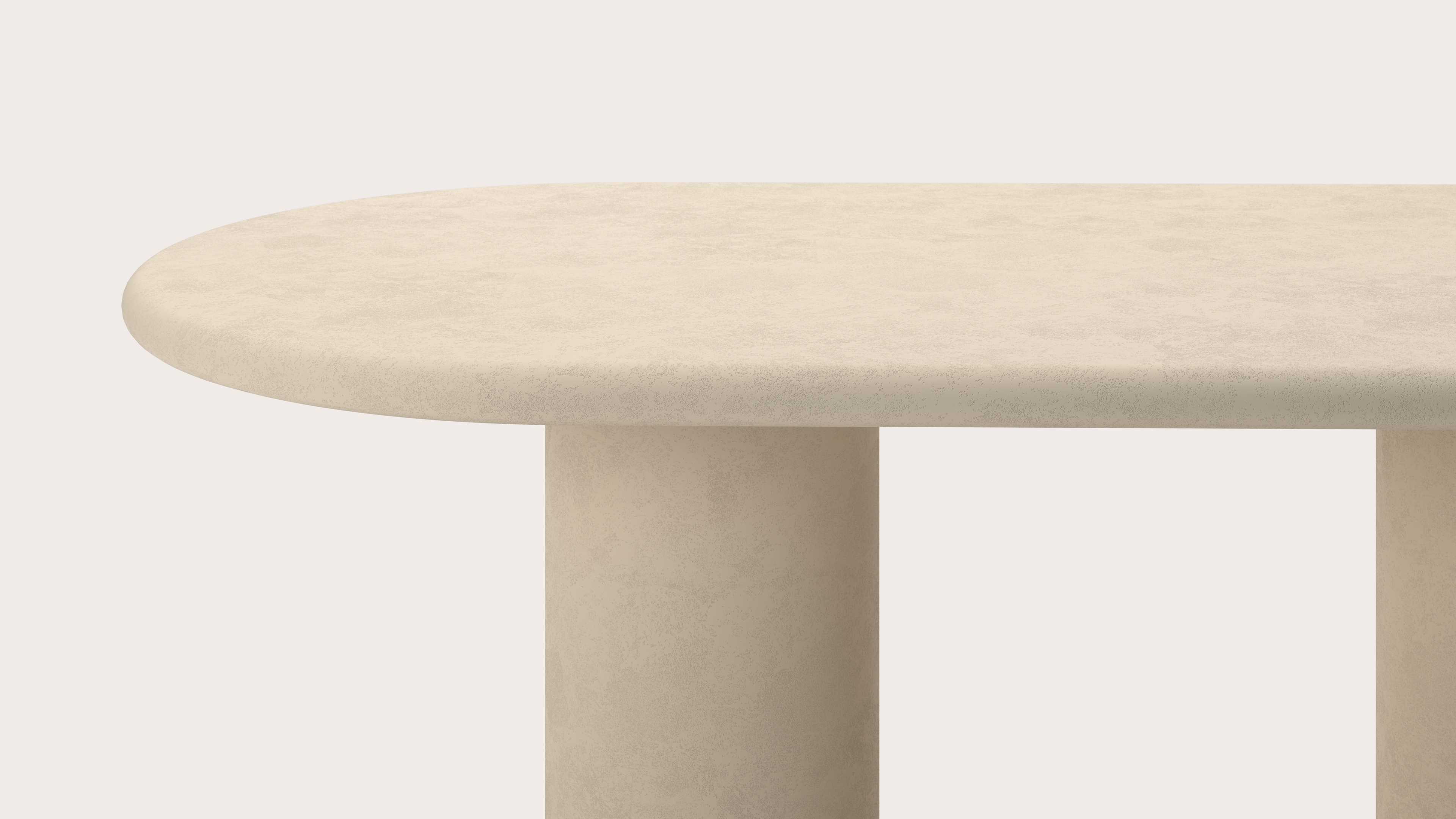 Eettafel Artisano met plat ovaal Artisano blad in Claylime kleur Moonglade