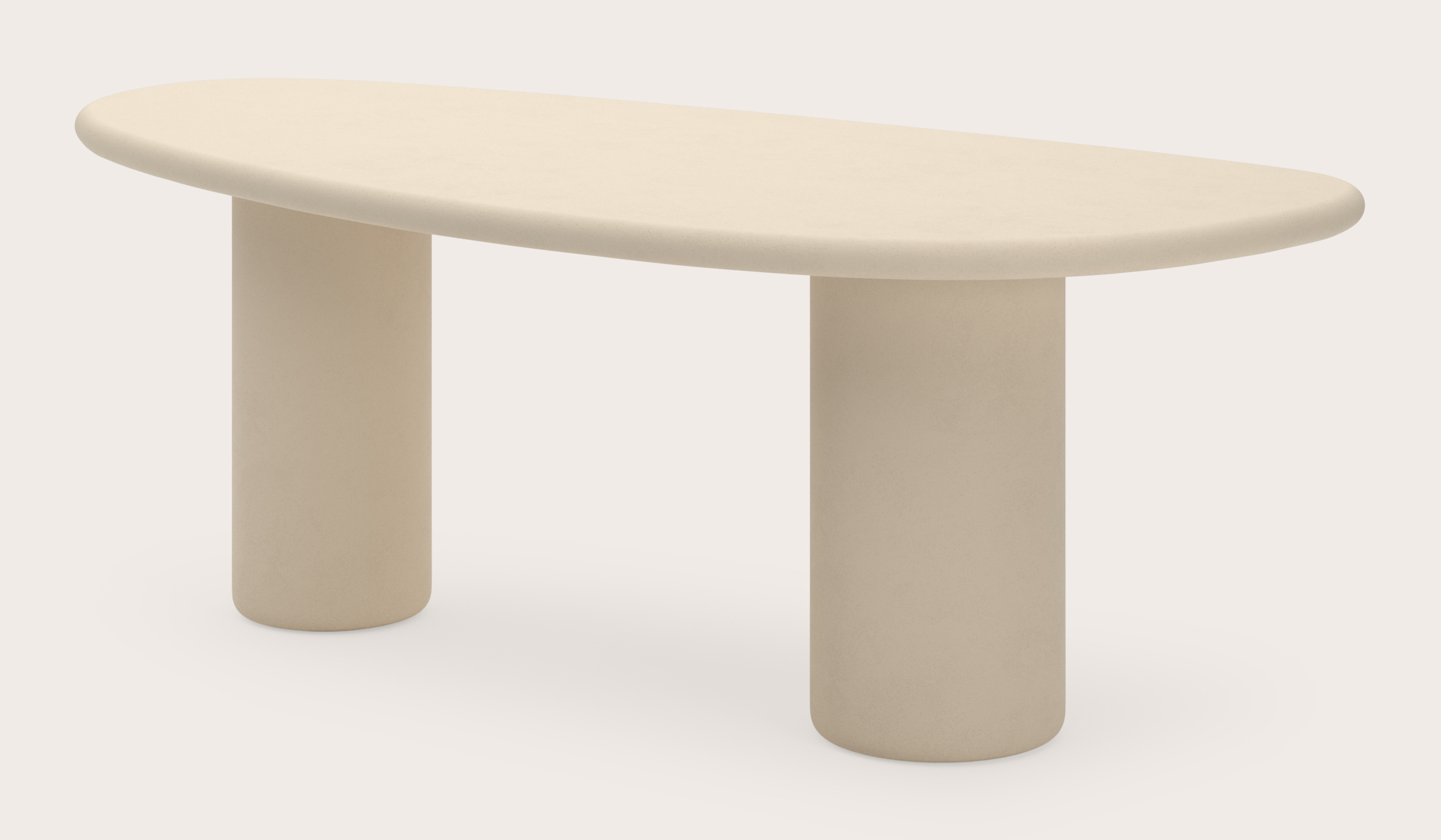 Table de salle à manger Artisano avec plateau Artisano forme rock en Claylime couleur Moonglade