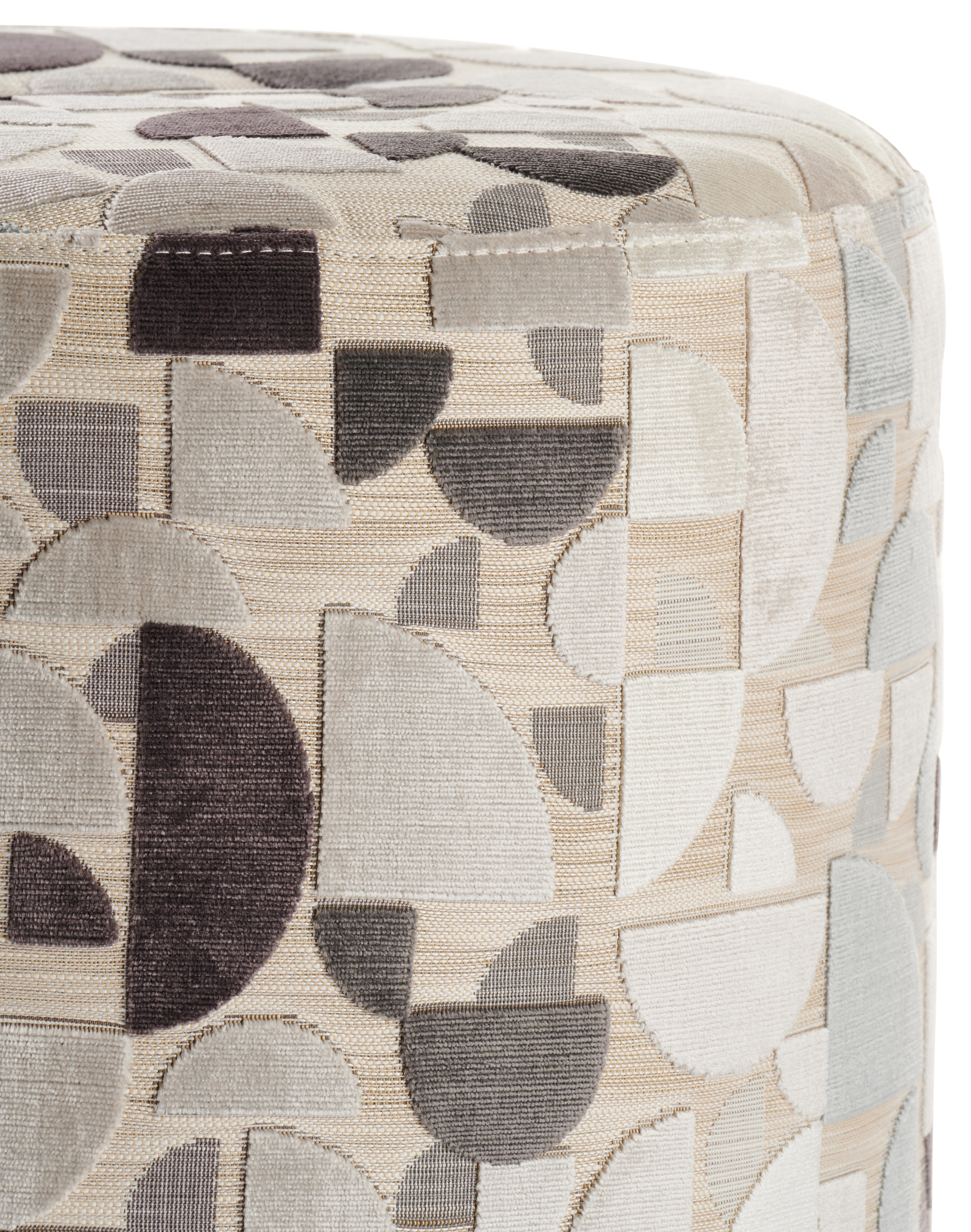 Tondo pouf - Lunio tissu Grey Ø45xH46cm