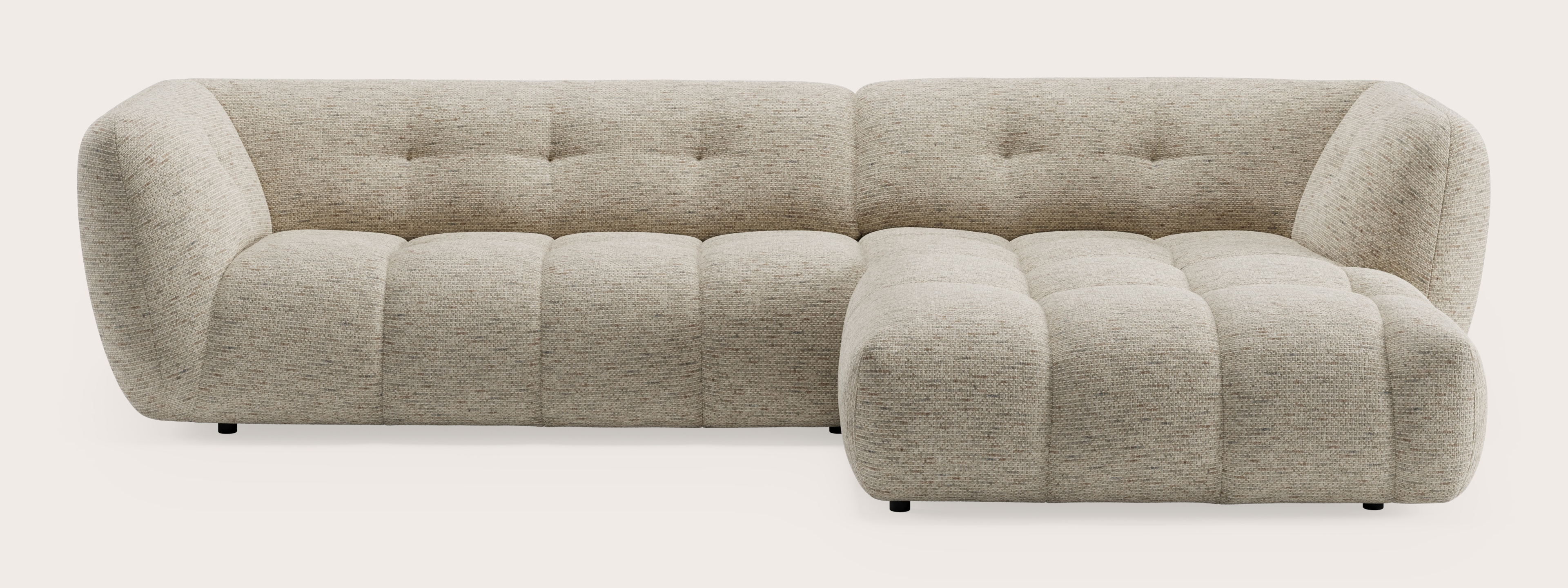 Chubbi canapé d'angle 4 places en Tessaro tissu Beige