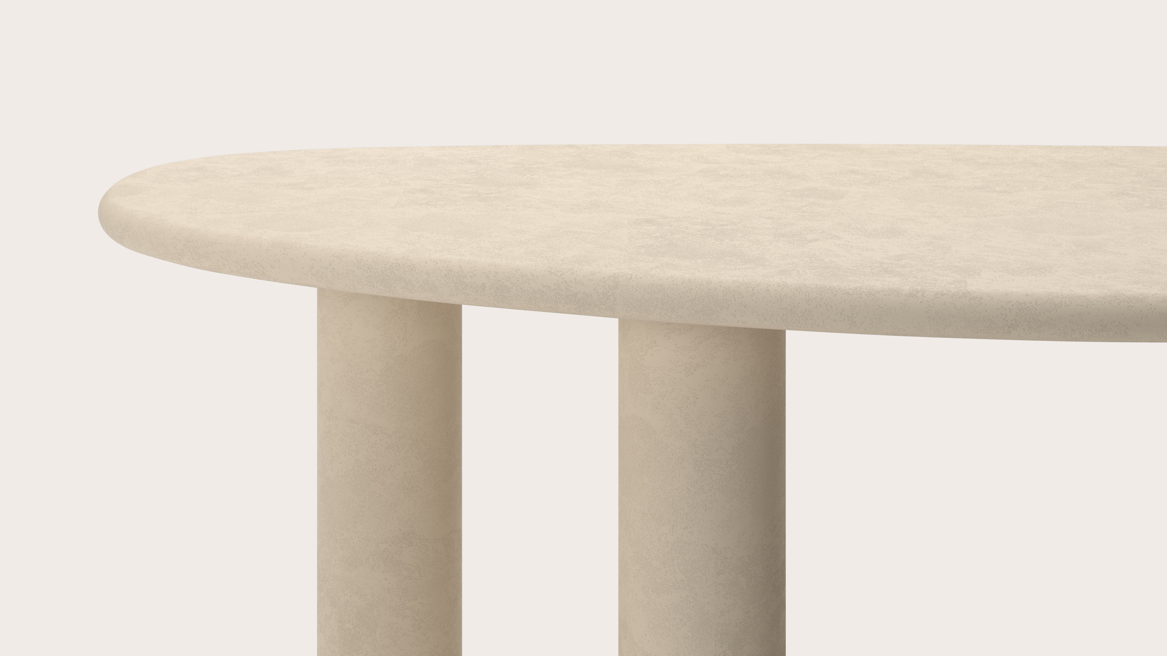 Table de salle à manger Artisano avec plateau Artisano forme rock en Claylime couleur Moonglade