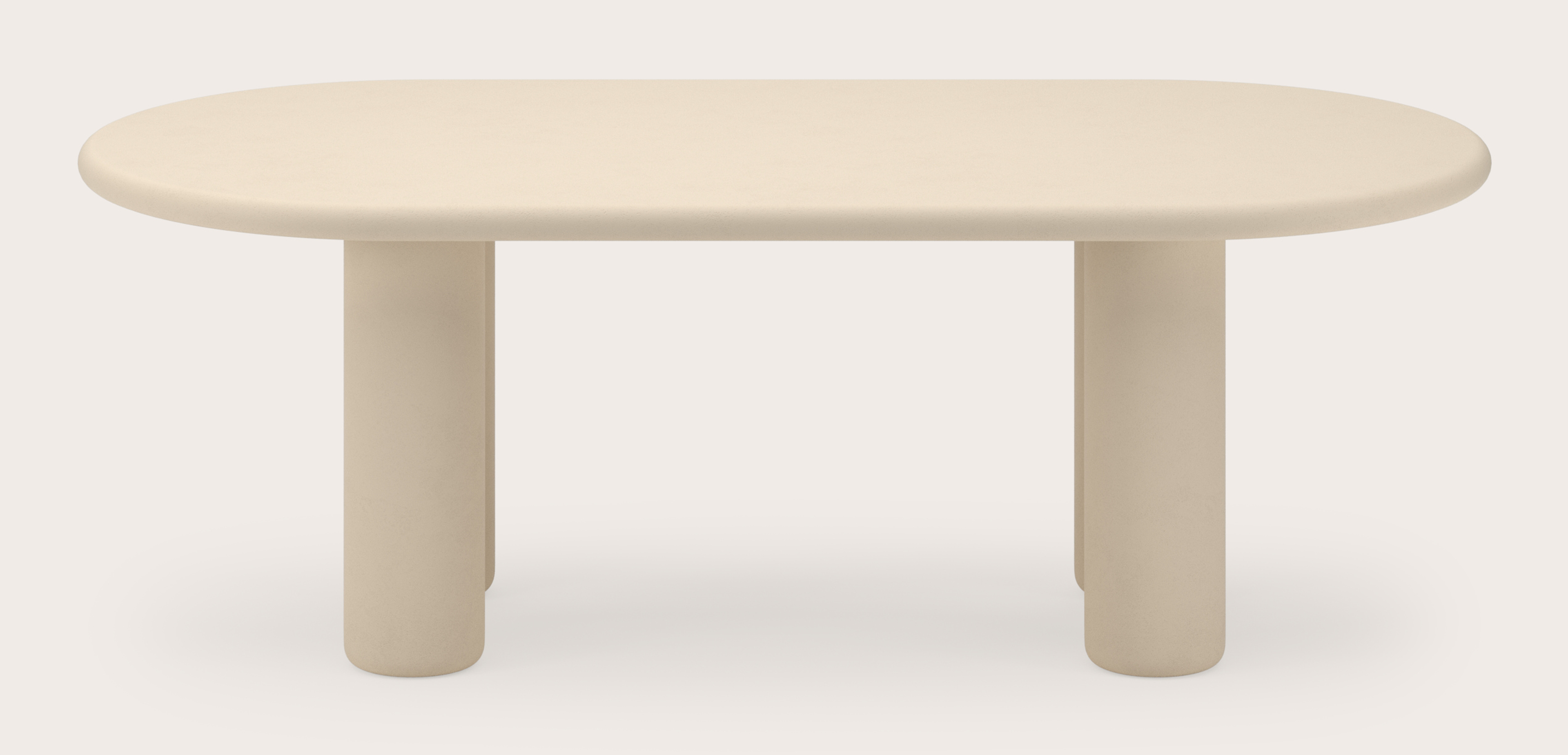Eettafel Artisano met plat ovaal Artisano blad in Claylime kleur Moonglade