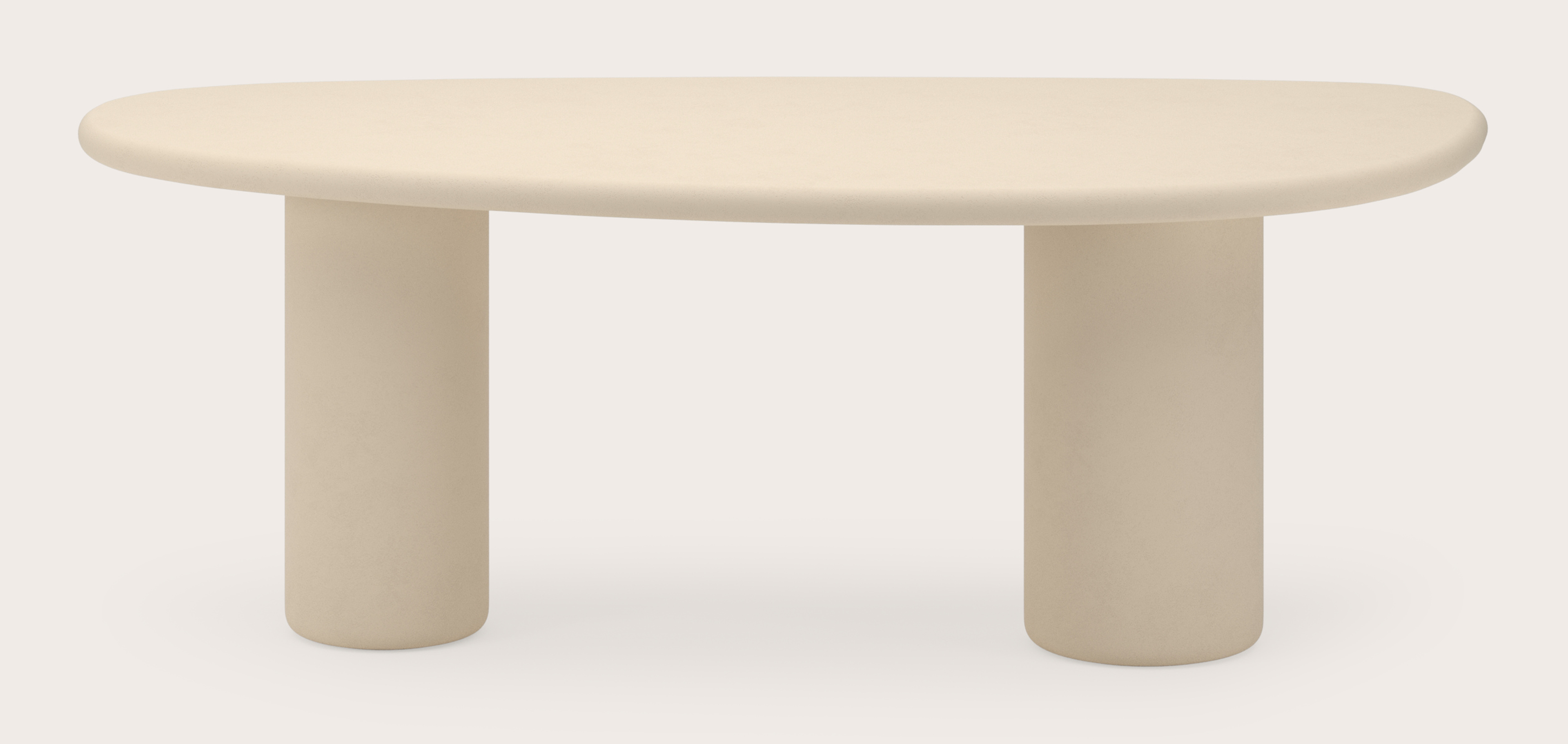 Table de salle à manger Artisano avec plateau Artisano forme rock en Claylime couleur Moonglade