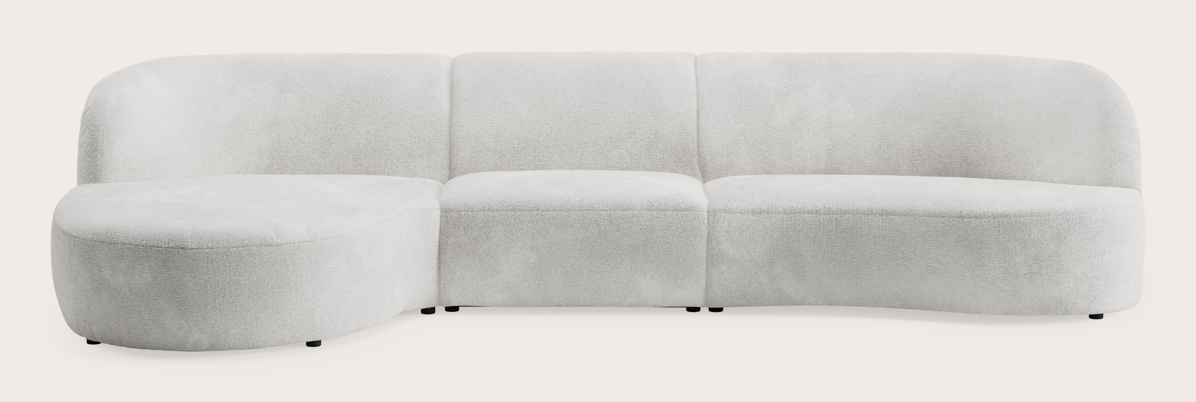 Tubo canapé d'angle 4,5 places en Nova tissu Lunar
