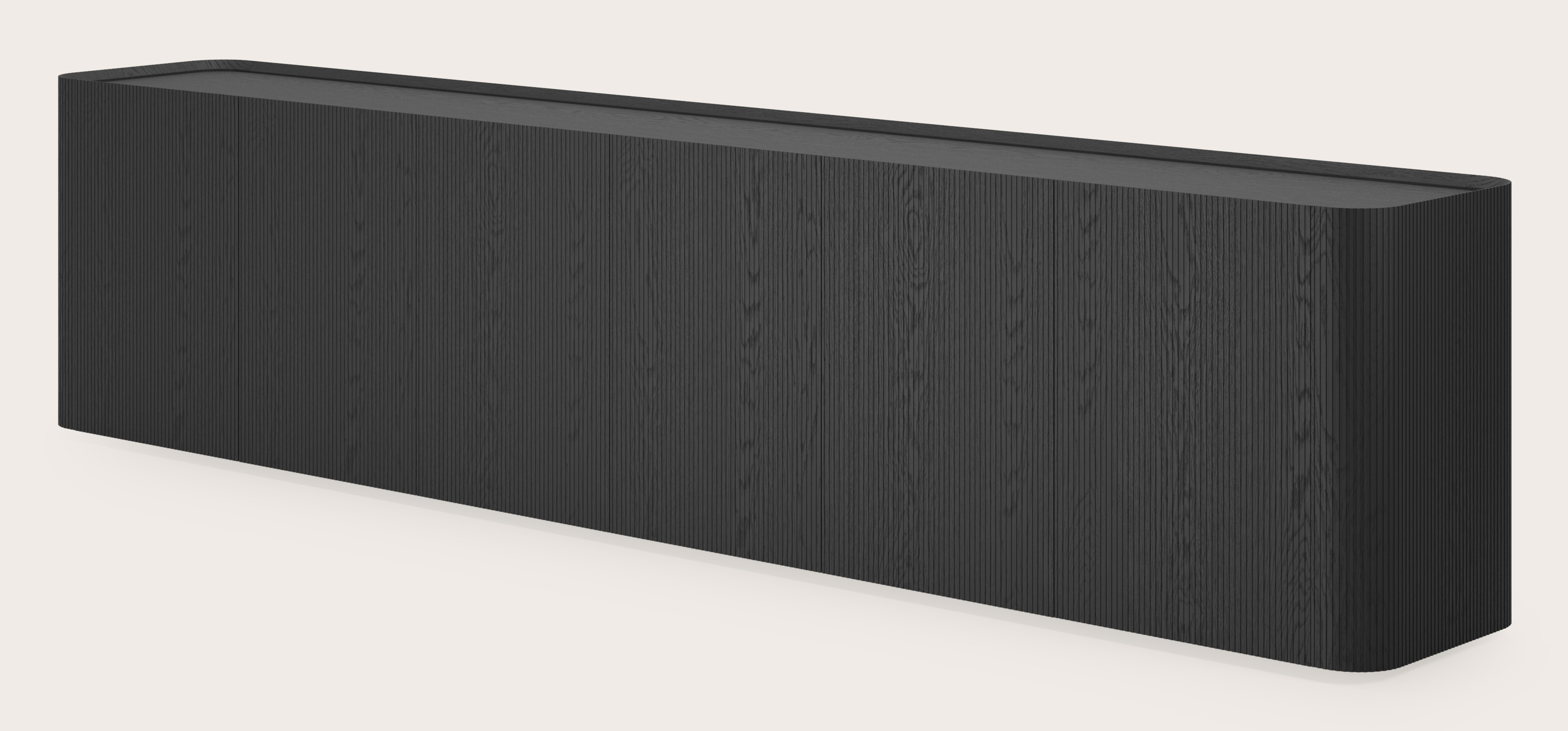 Buffet Grivato en chêne noir 294 x 45 cm
