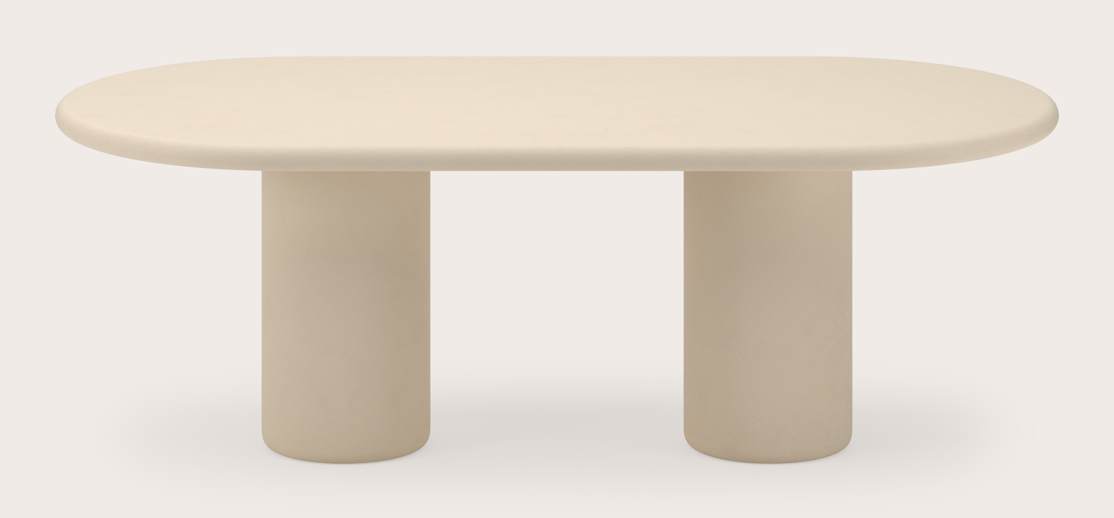 Eettafel Artisano met plat ovaal Artisano blad in Claylime kleur Moonglade