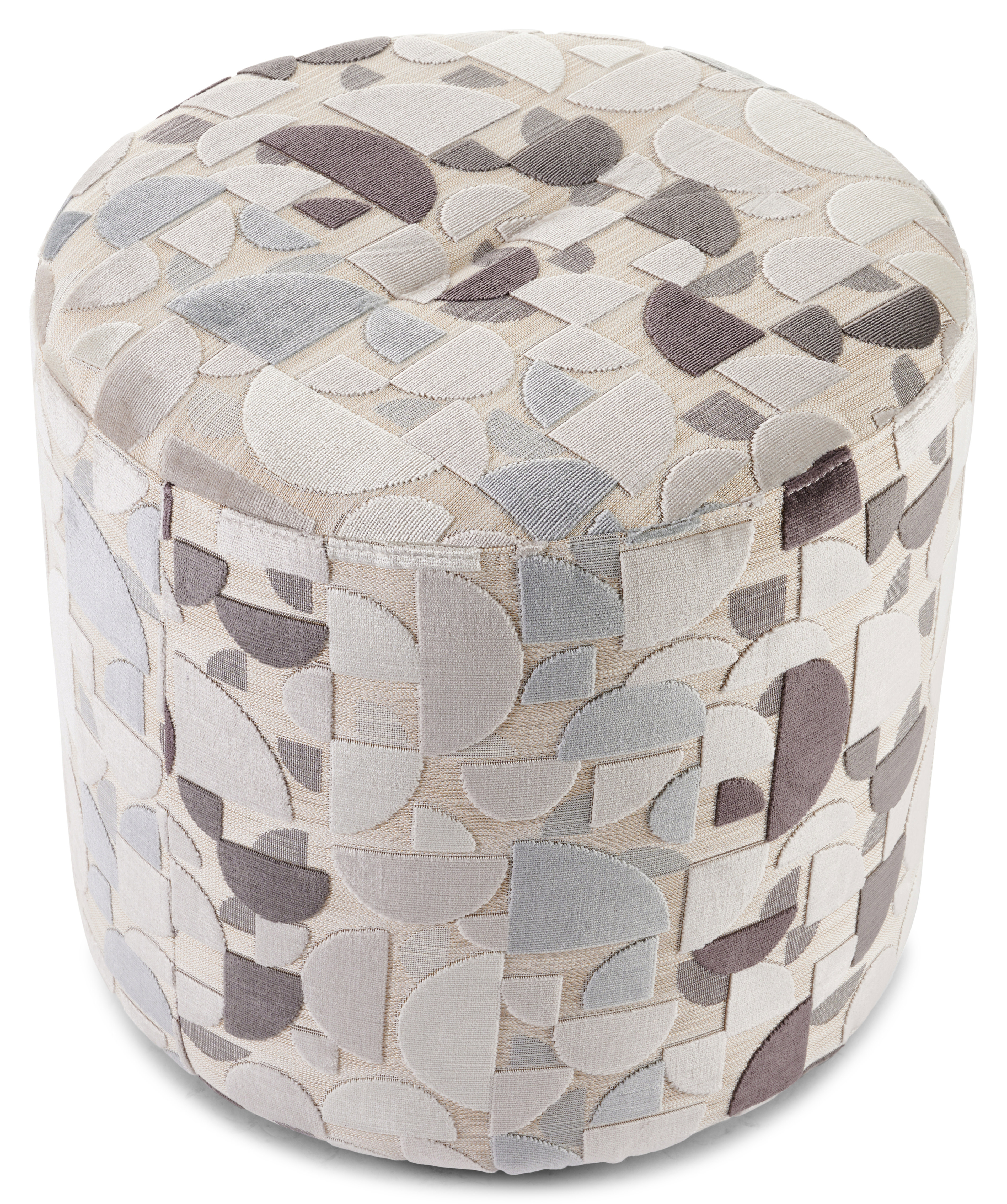 Tondo pouf - Lunio tissu Grey Ø45xH46cm