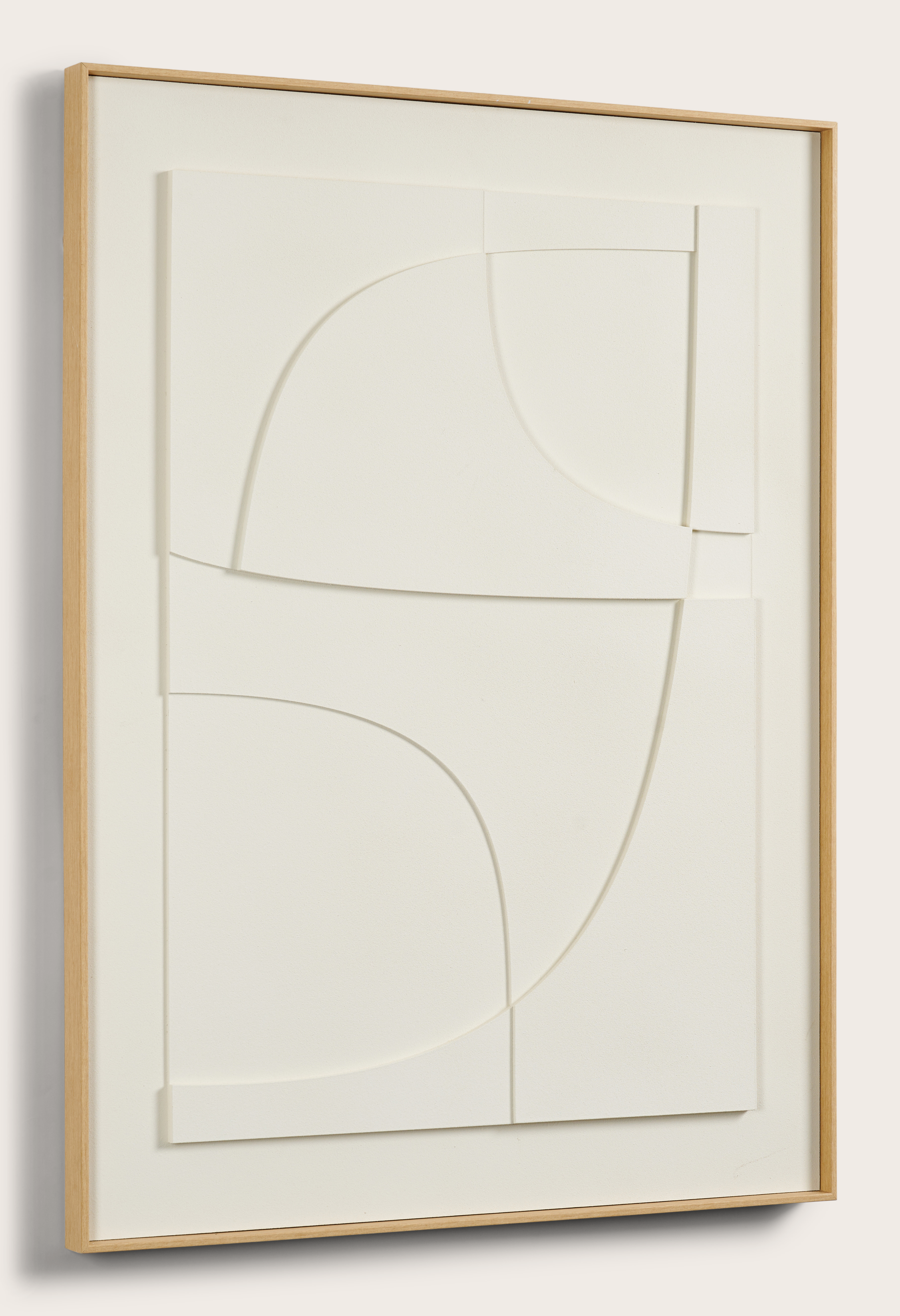Relief I 3D wanddecoratie wit 75x100cm