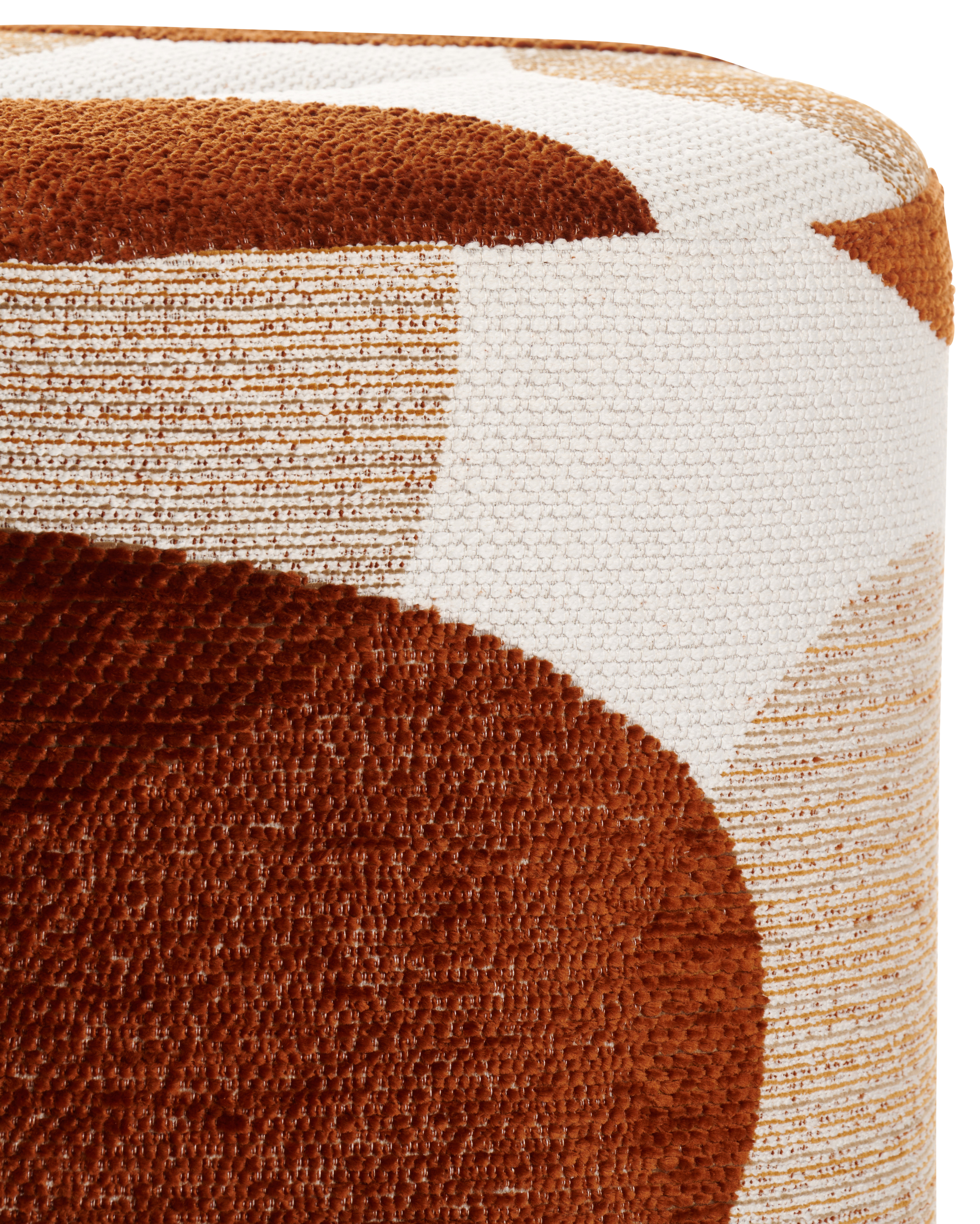 Tondo pouf - Brosio tissu Copper Ø45xH46cm