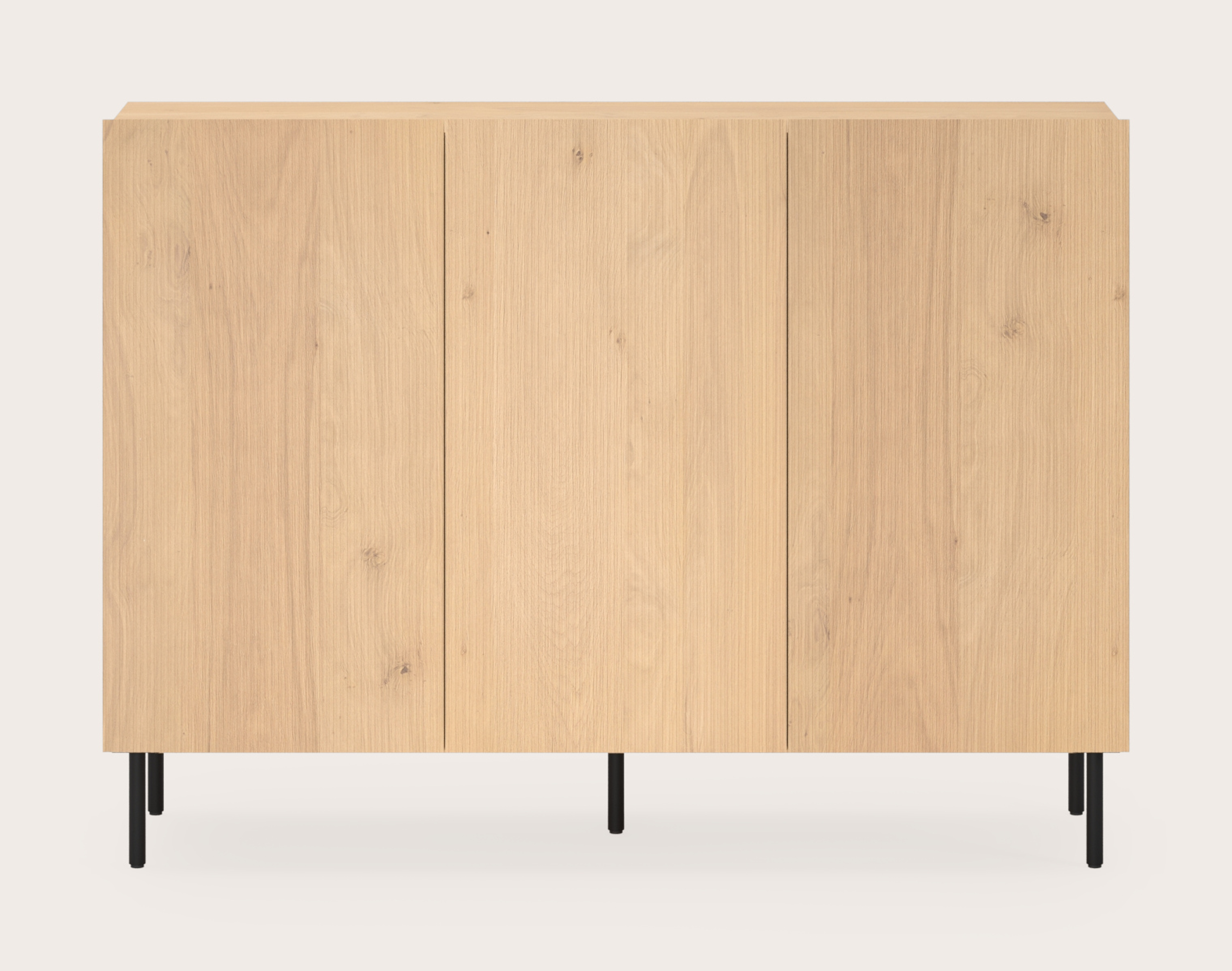 Grivolo hoge dressoir in natuurkleurige eik met ronde poten 149 x 45 cm
