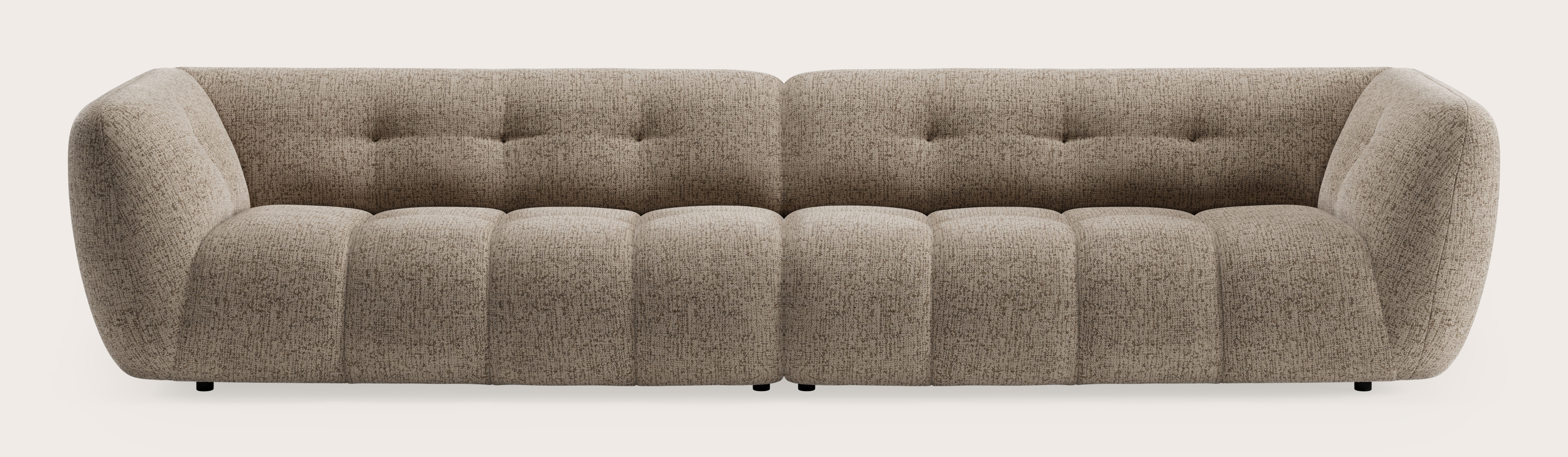 Chubbi canapé 4 places en Mareto tissu Taupe