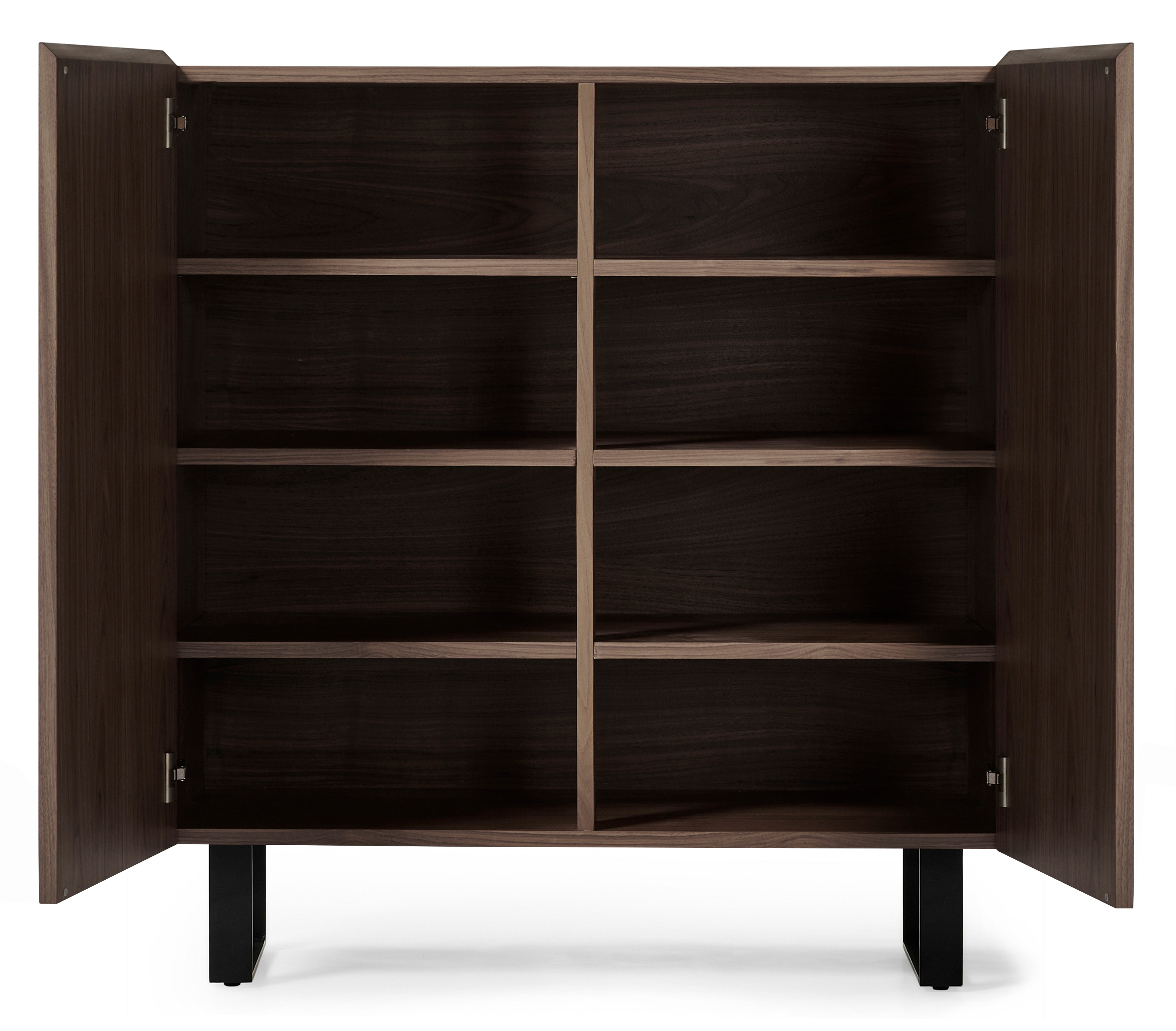 Buffet haut Grivolo en chêne fumé avec pieds en forme U 99 x 45 cm
