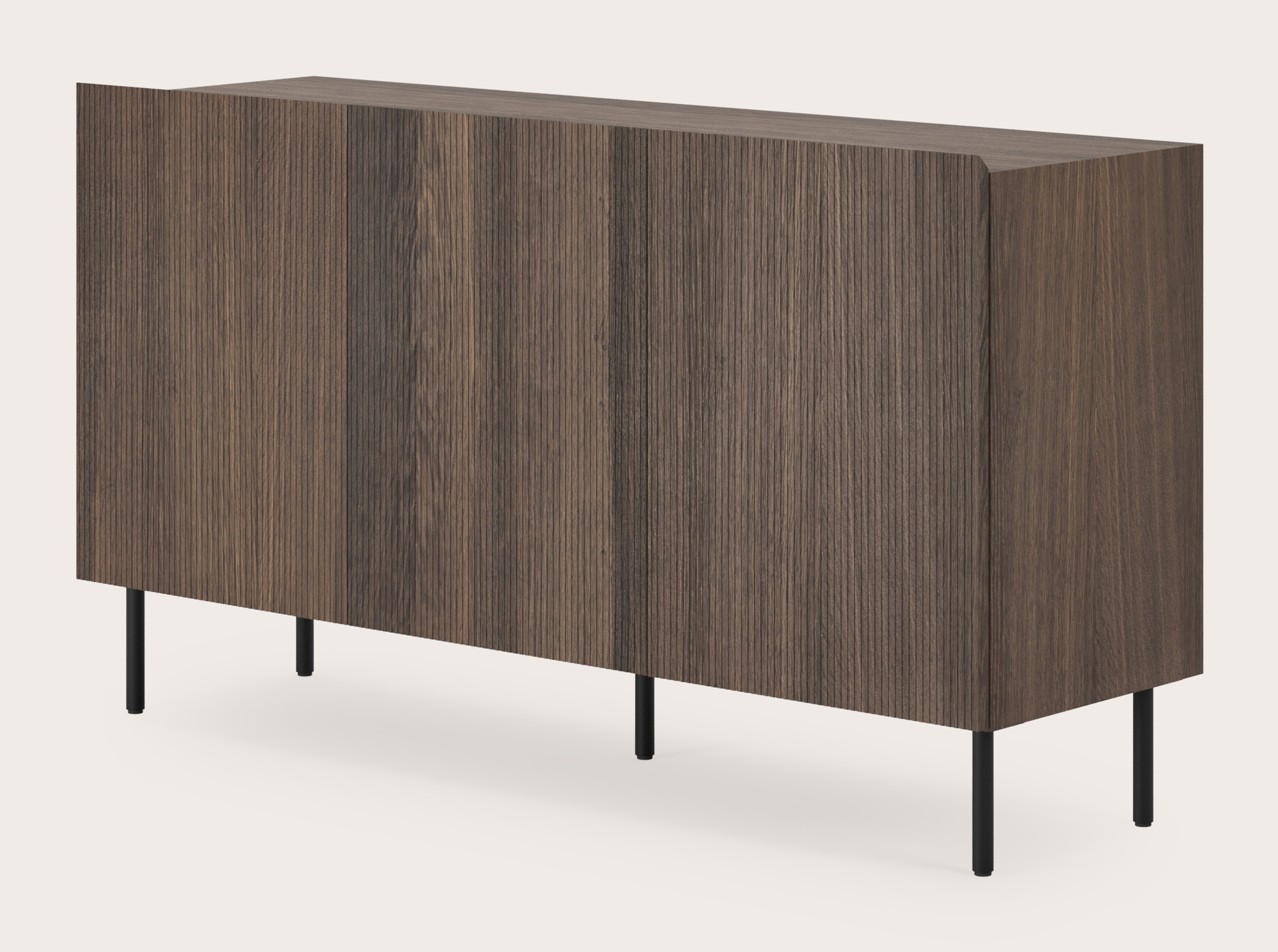 Grivolo dressoir in gerookte eik met ronde poten 149 x 45 cm