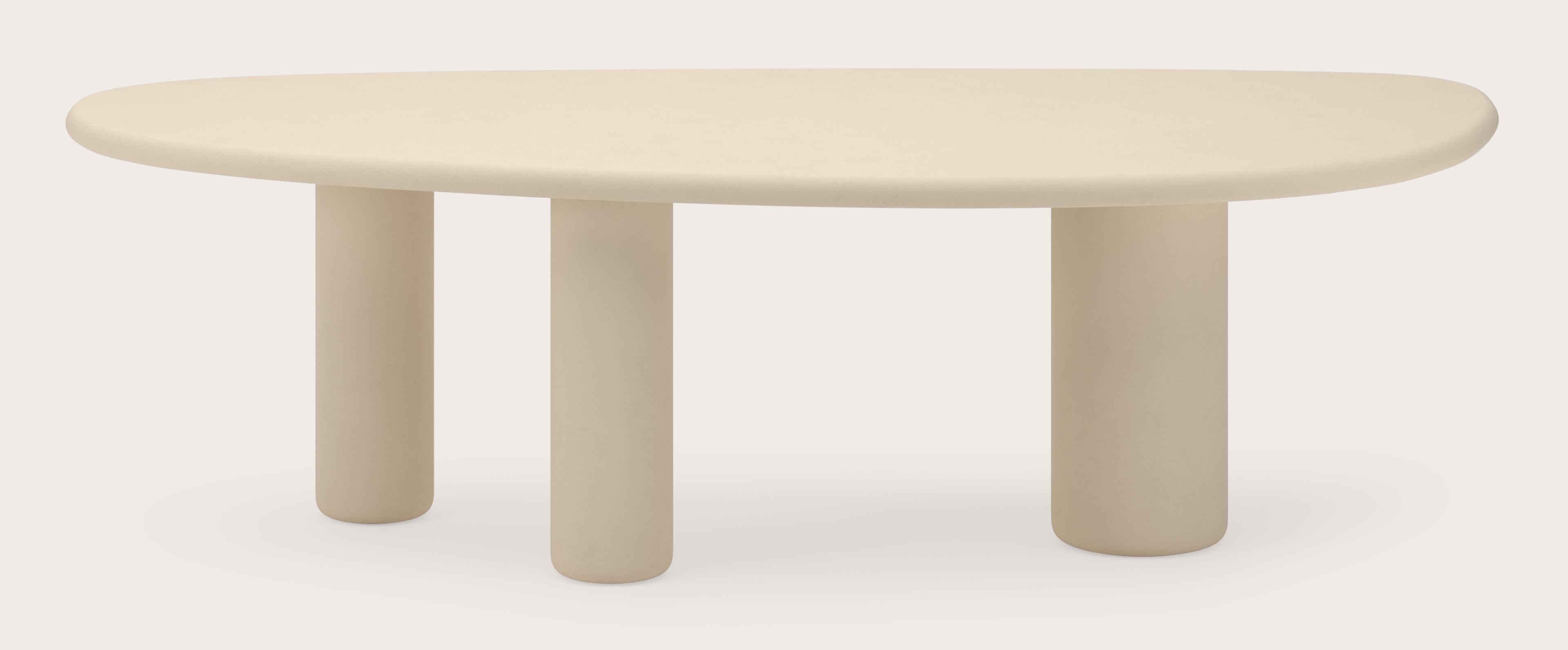 Table de salle à manger Artisano avec plateau Artisano forme rock en Claylime couleur Moonglade