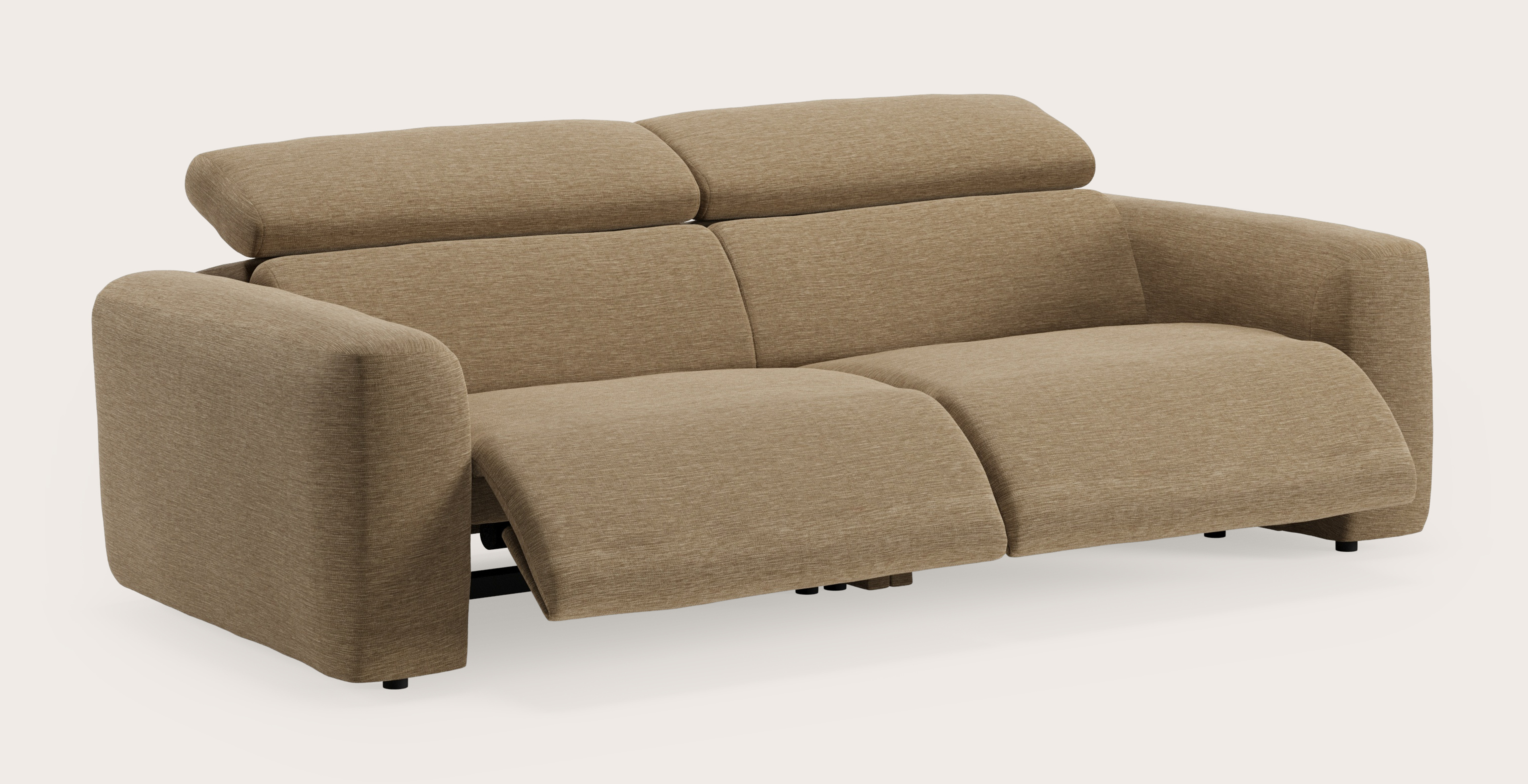 Lassa elektrische canapé 3 places en Alina tissu Beige
