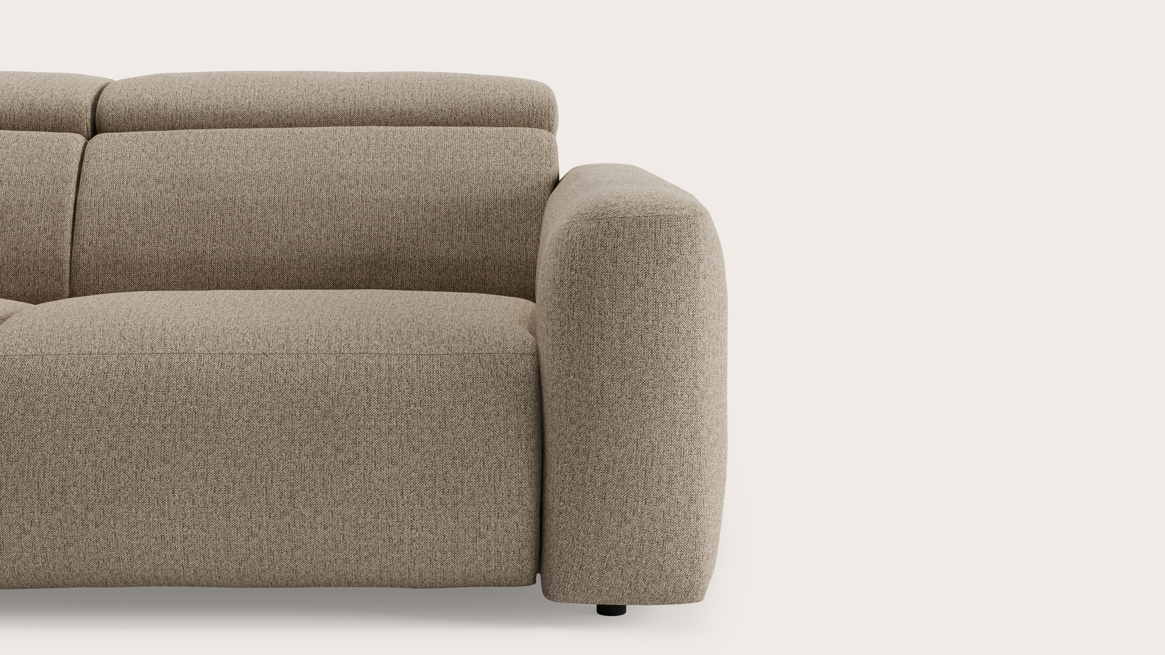 Lassa elektrische zetel 3 places en Brio tissu Sesame