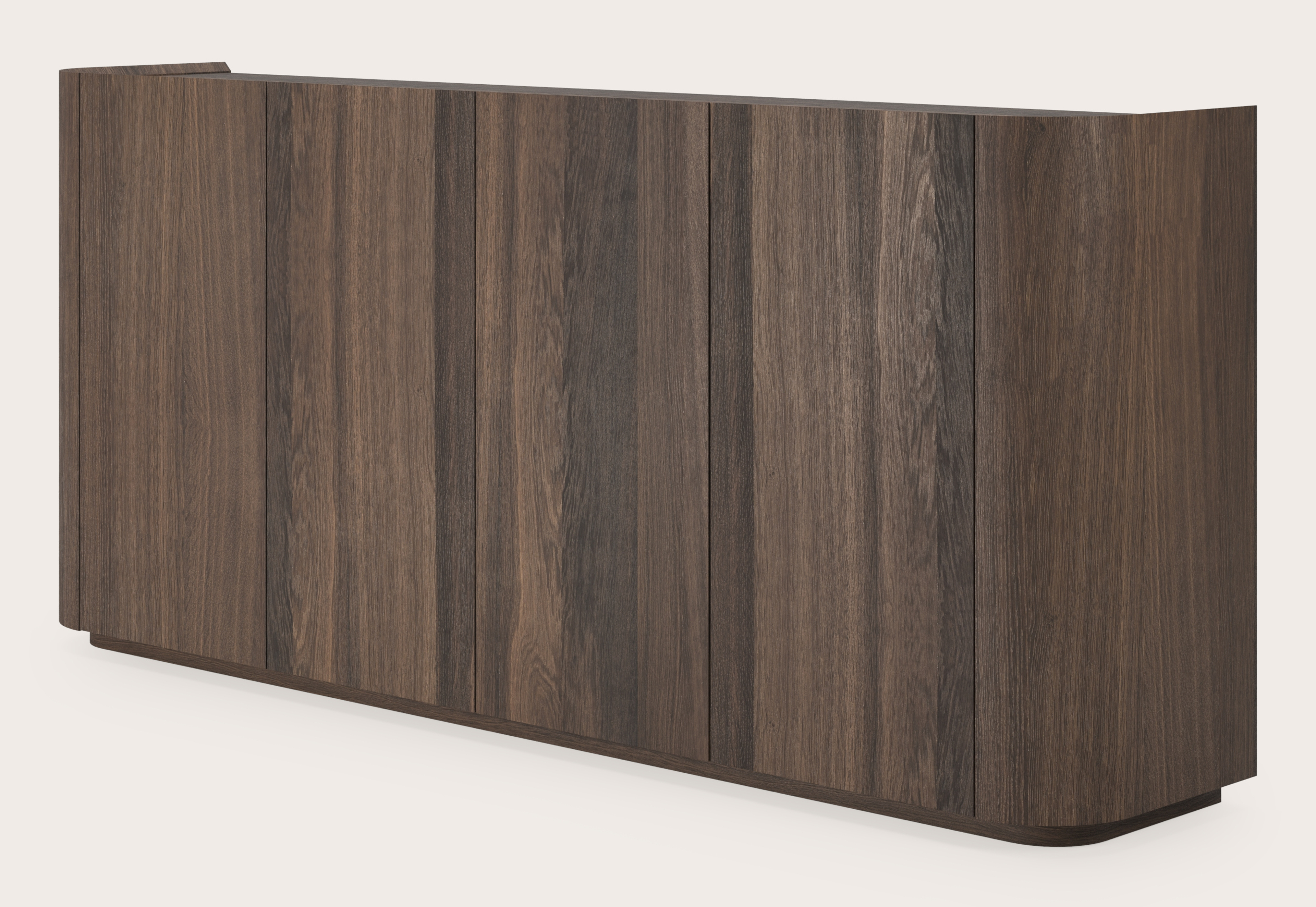 Buffet haut Rondato en chêne fumé 213 x 45 cm