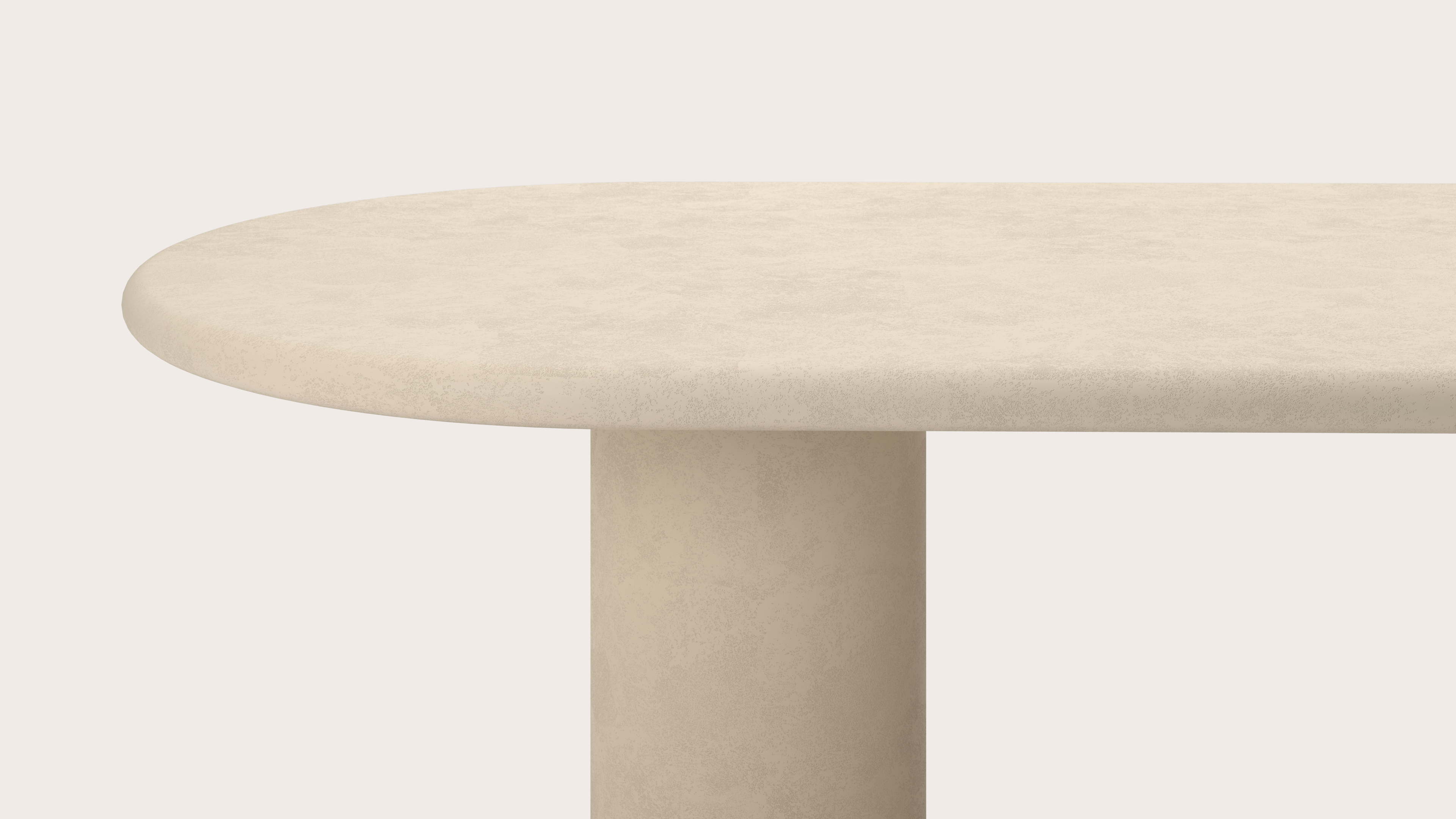 Table de salle à manger Artisano avec plateau Artisano ovale plat en Claylime couleur Moonglade