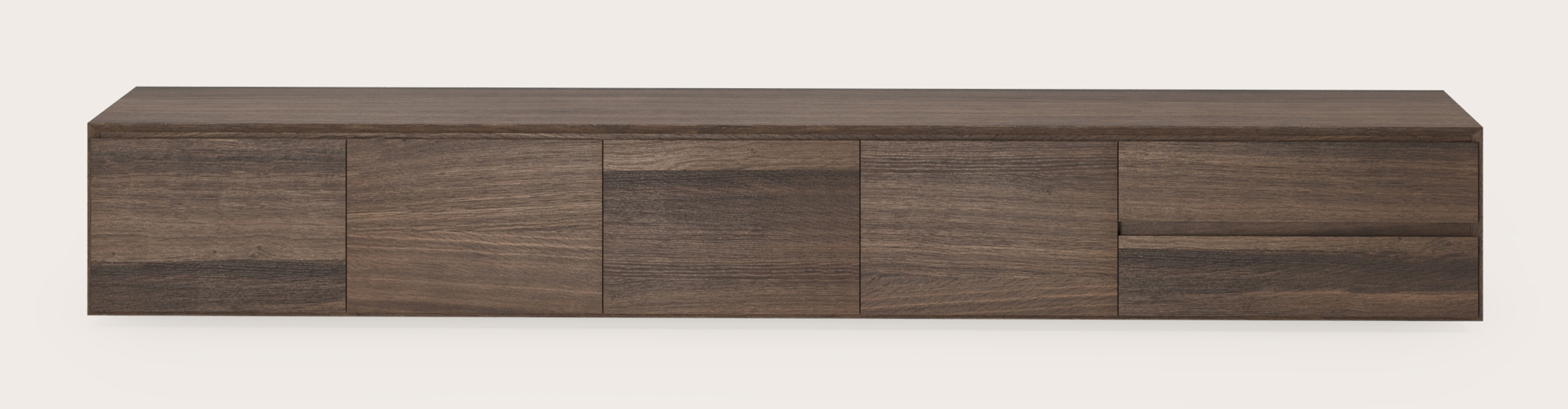 Arno tv-meubel in gerookte eik 245 x 45 cm