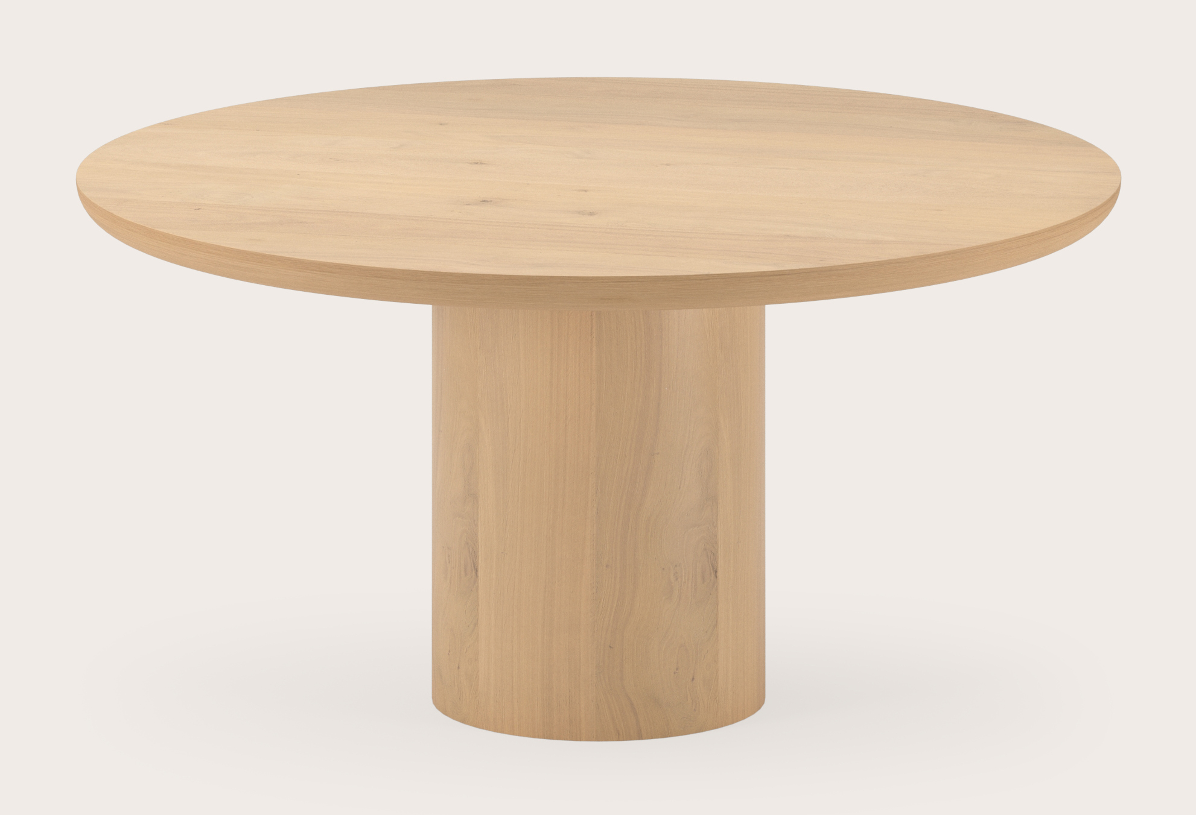Eettafel Amato Rondo onderstel met rond Amato blad in natuurkleurige eik Ø150 x 79 cm