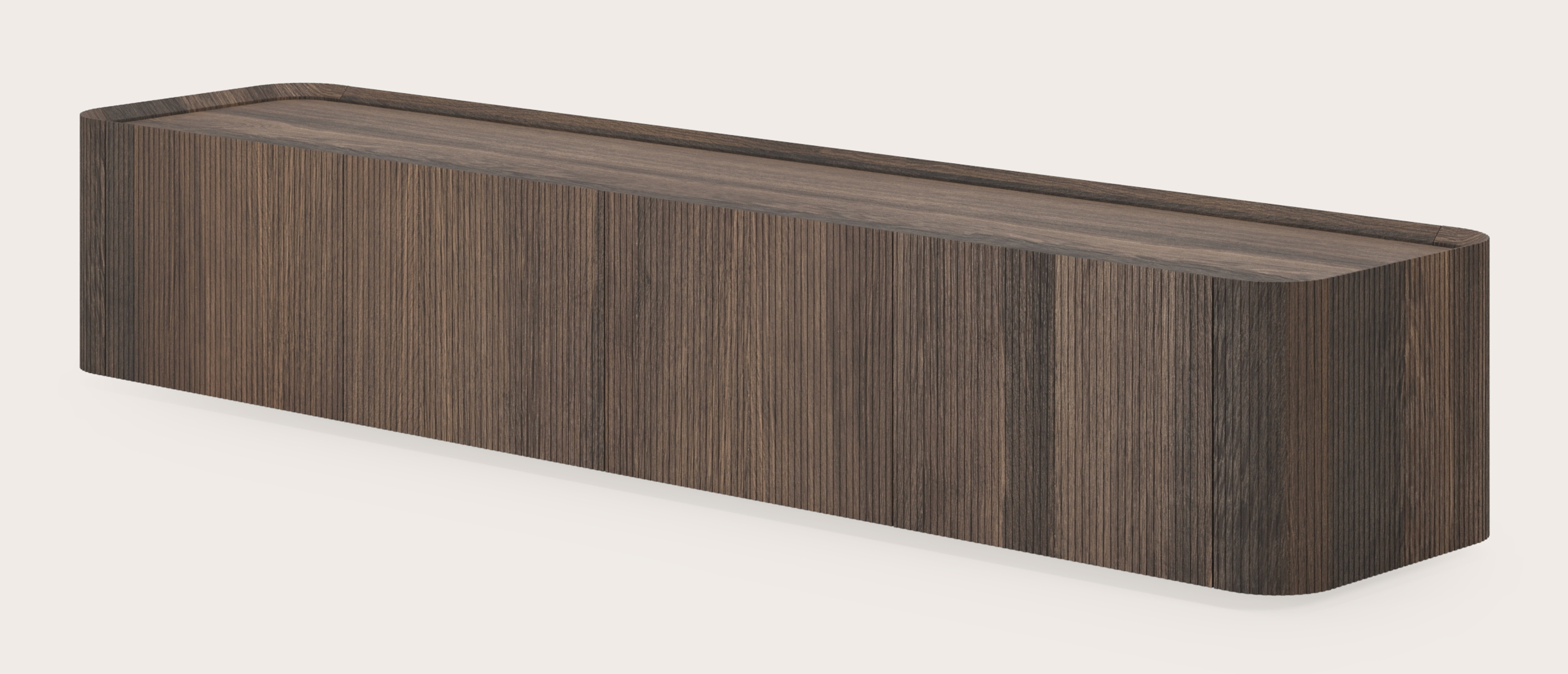 Grivato tv-meubel in gerookte eik 203 x 45 cm