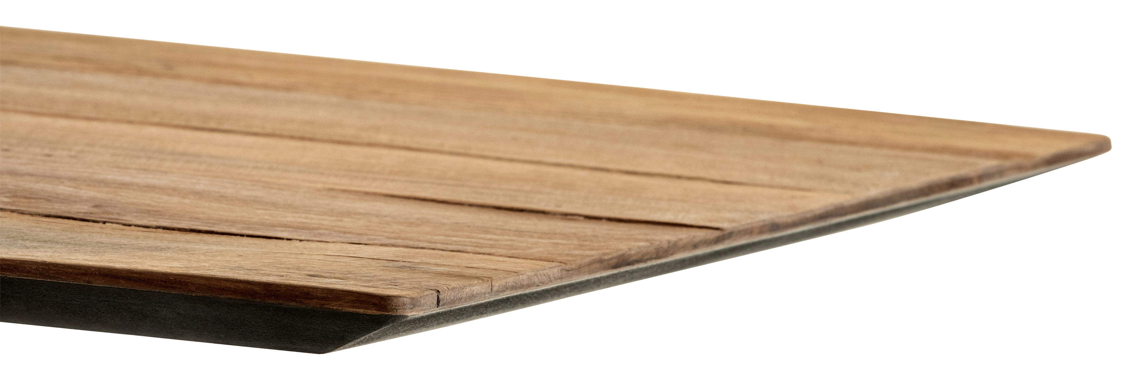 Eettafel Ragno onderstel zwarte eik met Finesso blad in gerecycleerde teak