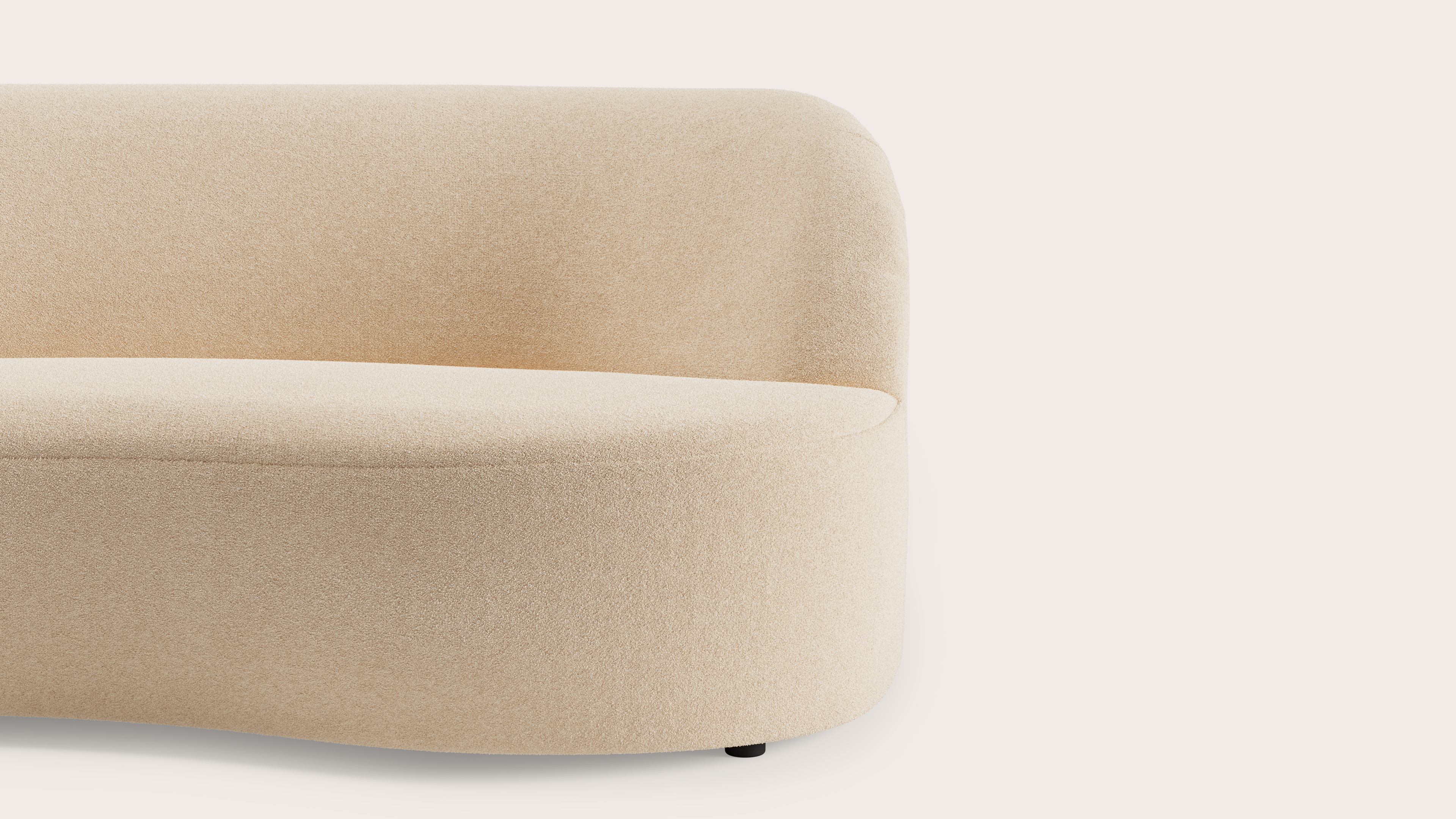 Tubo canapé d'angle 4,5 places en Aria tissu Beige