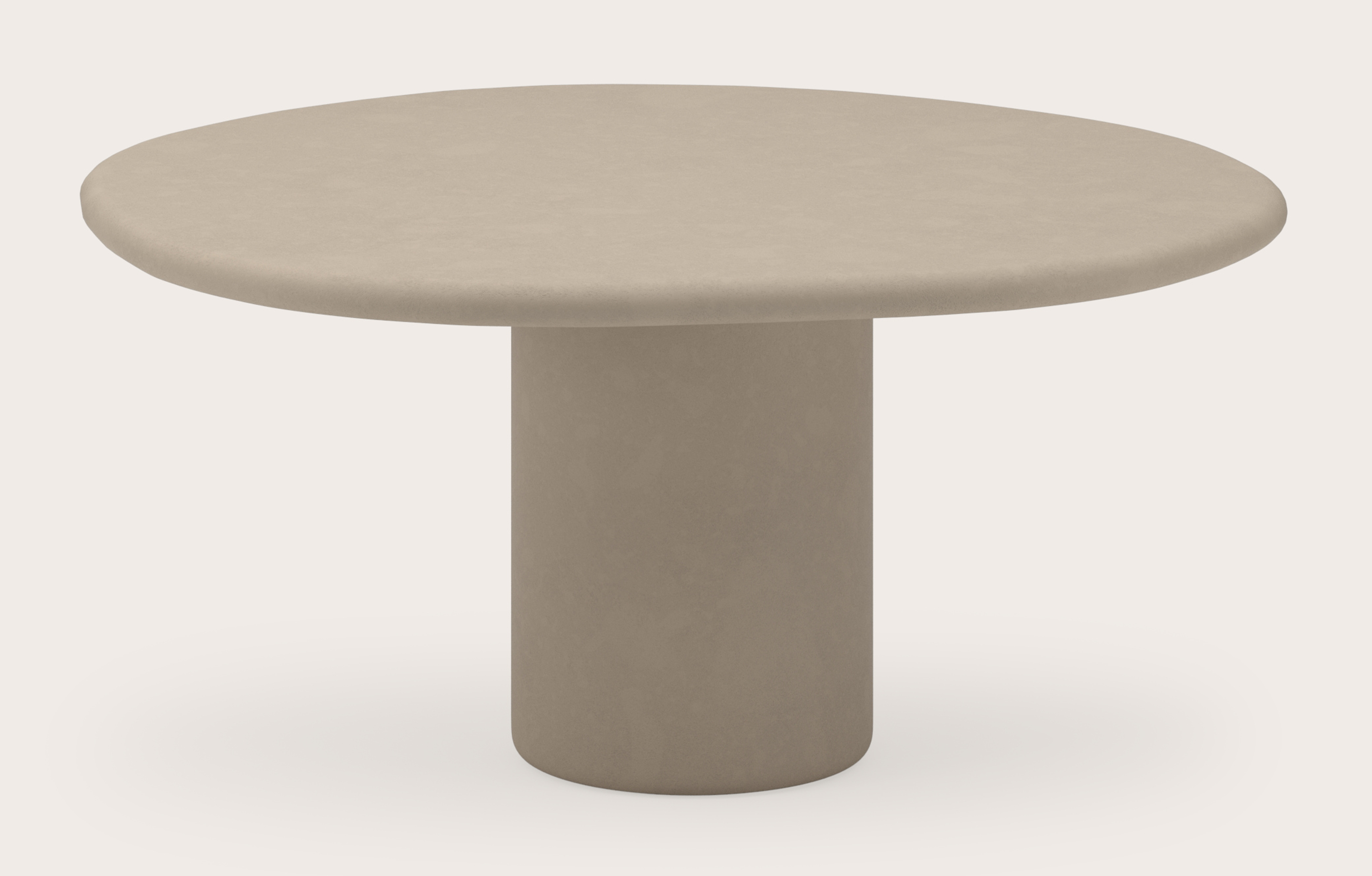 Table de salle à manger Artisano avec plateau Artisano forme pebble en Claylime couleur Limestone