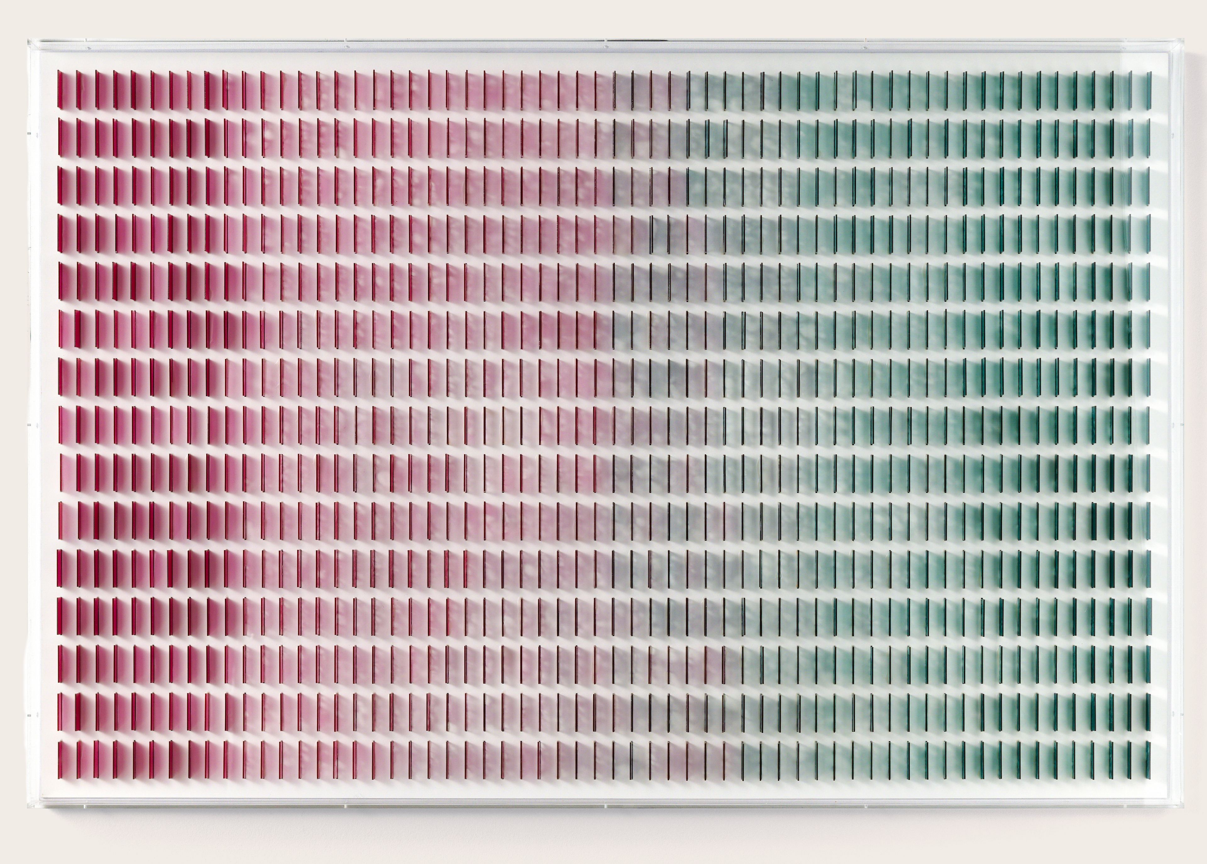 GLASSES wand deco fade blauw/rood glasplaatjes plexi doos 150x100cm