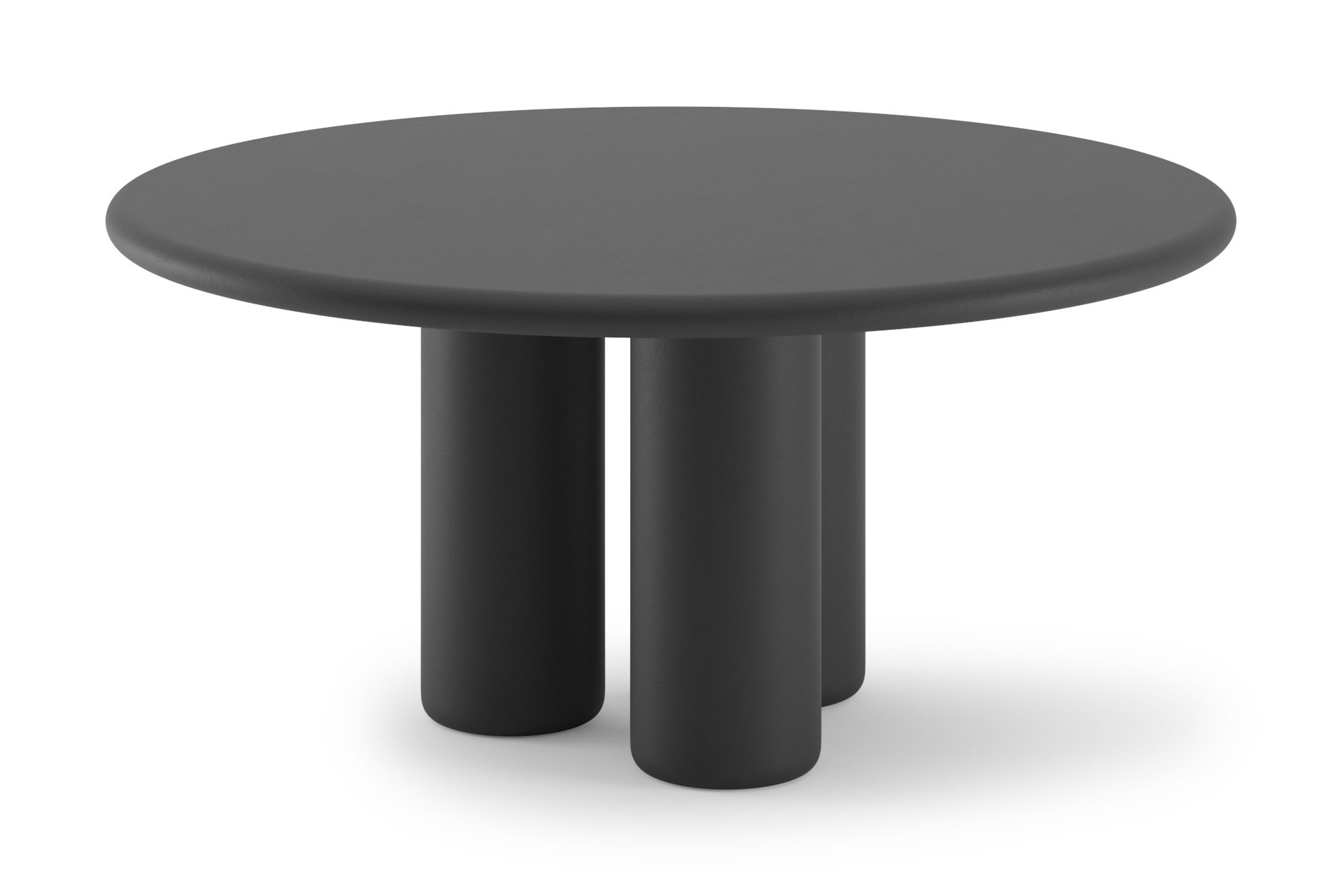 Table de salle à manger Artisano avec plateau Artisano rond en Claylime couleur Charcoal